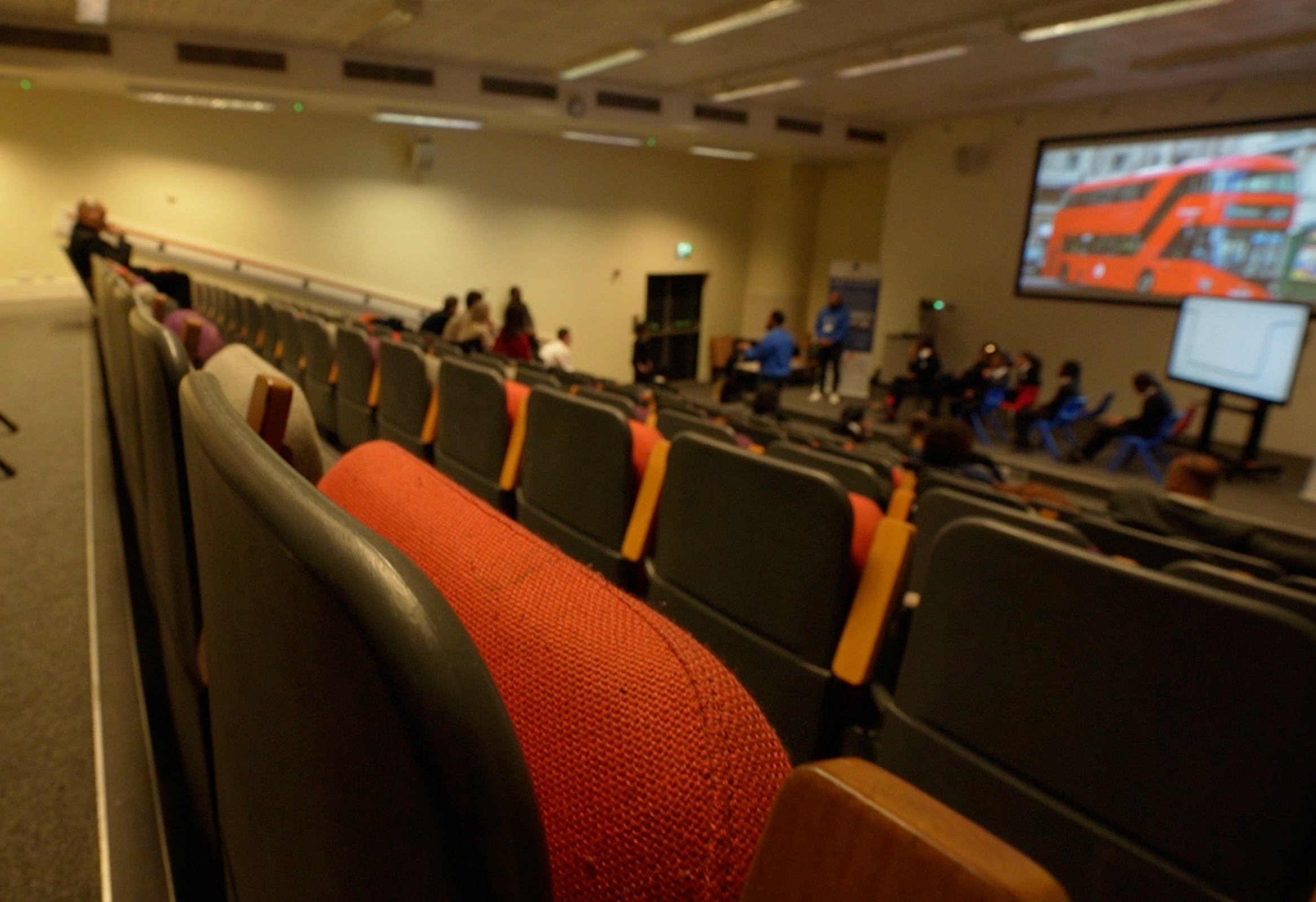 Teenagers are shown what to do if someone approaches you with a knife on a bus in after-school workshops led by The Safety Box