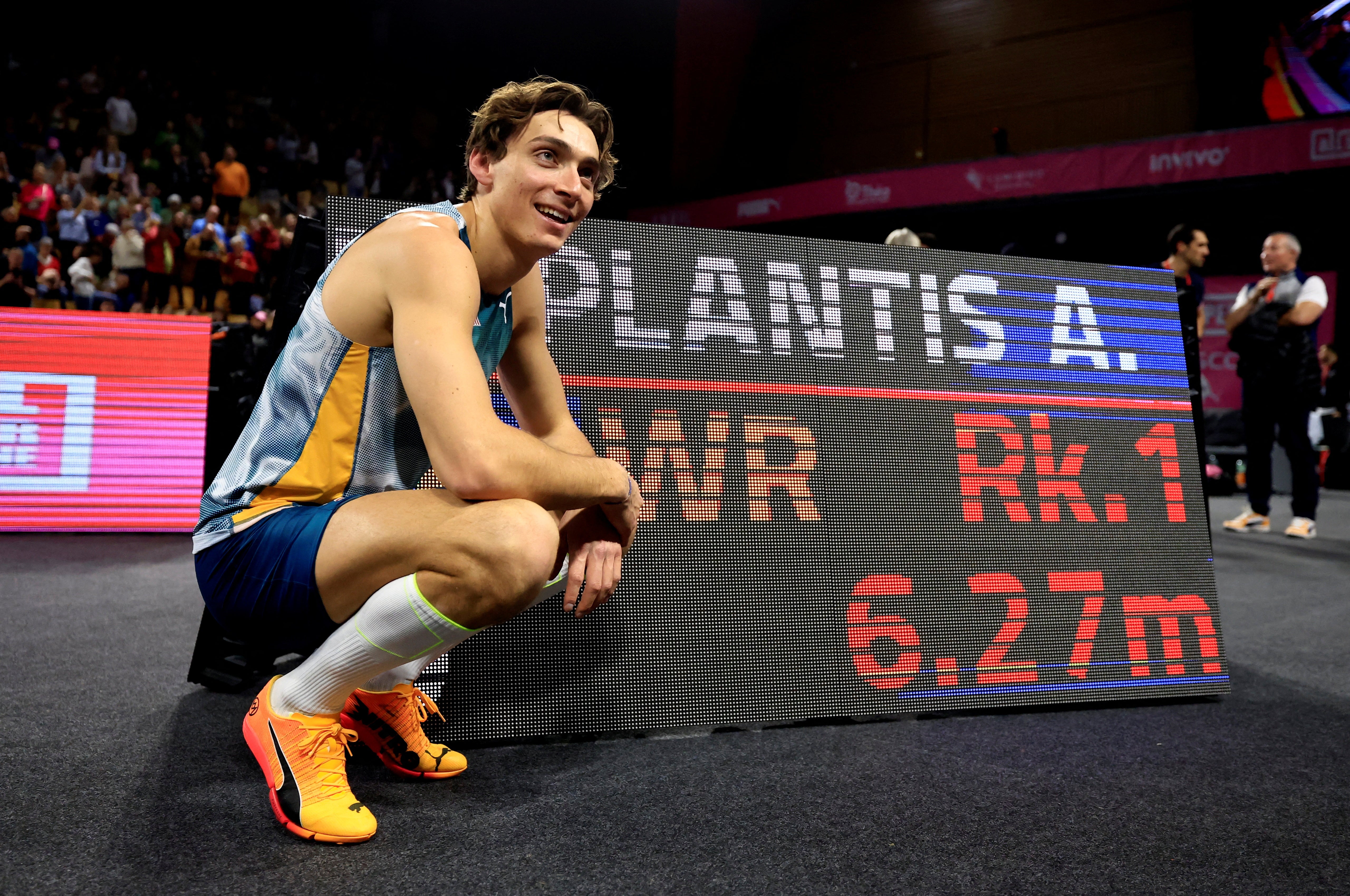 Armand Duplantis breaks pole vault world record again