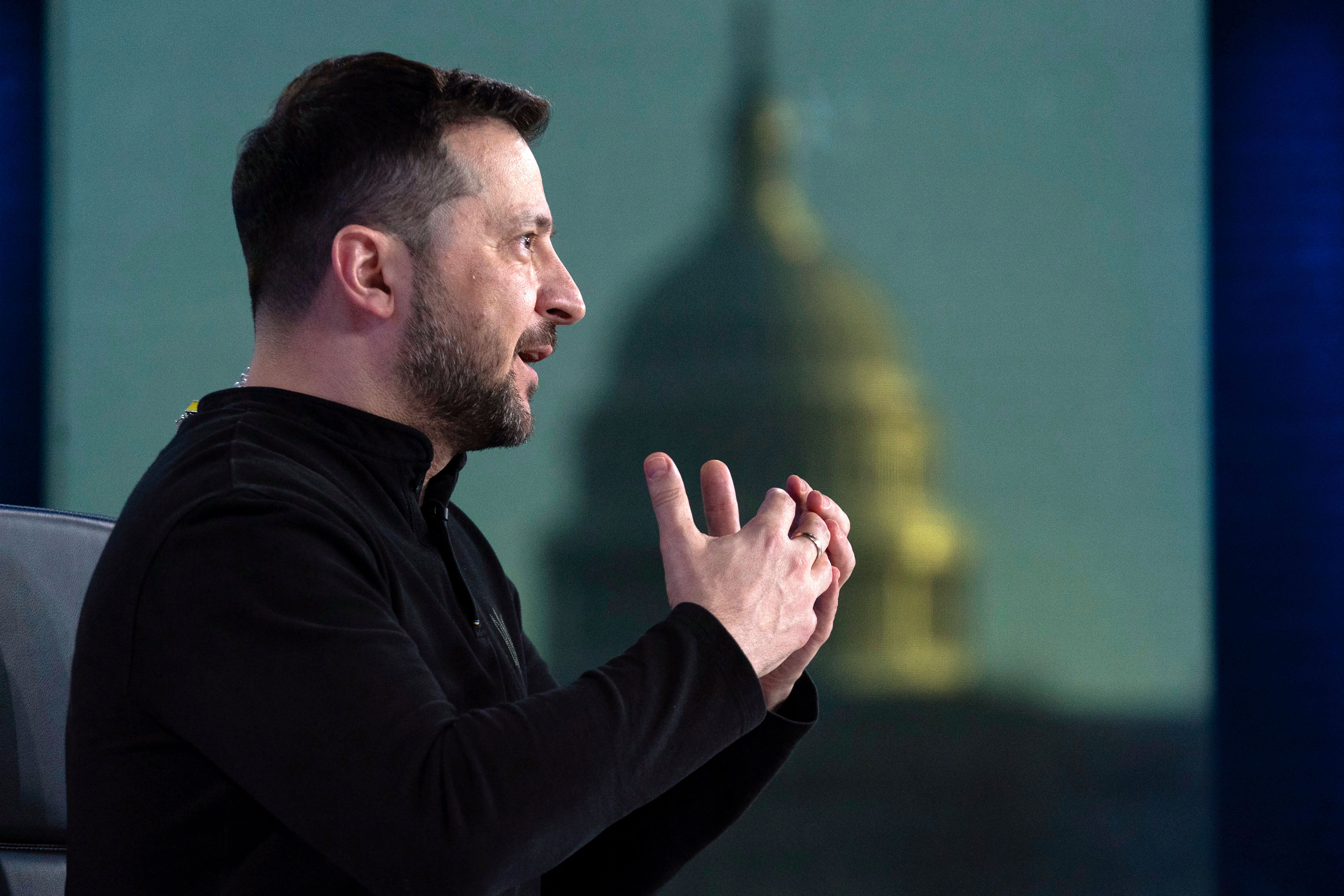 Ukraine’s President Volodymyr Zelensky (Jose Luis Magana/AP)