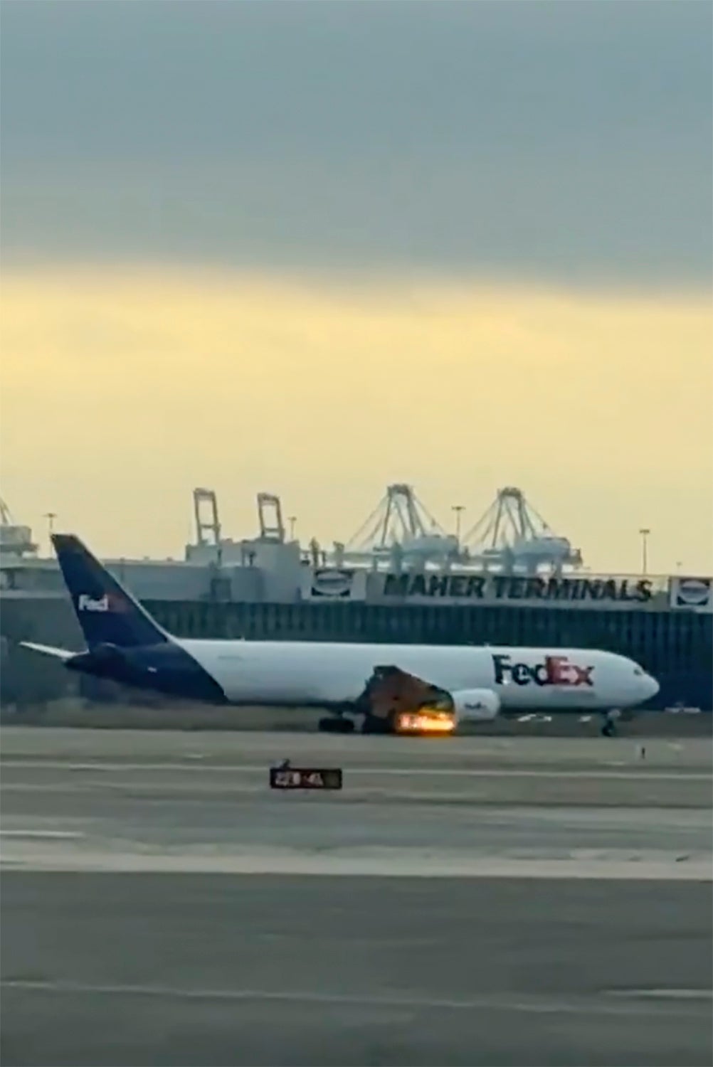 FedEx Plane Fire