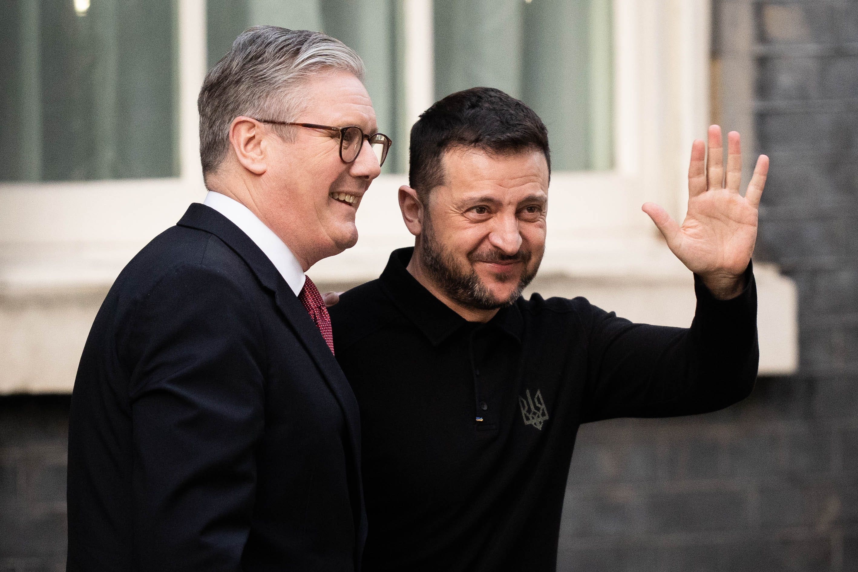 Prime Minister Sir Keir Starmer welcomes Ukrainian President Volodymyr Zelensky to 10 Downing Street, London for a bilateral meeting to discuss the UK’s support for Ukraine. (James Manning/PA)
