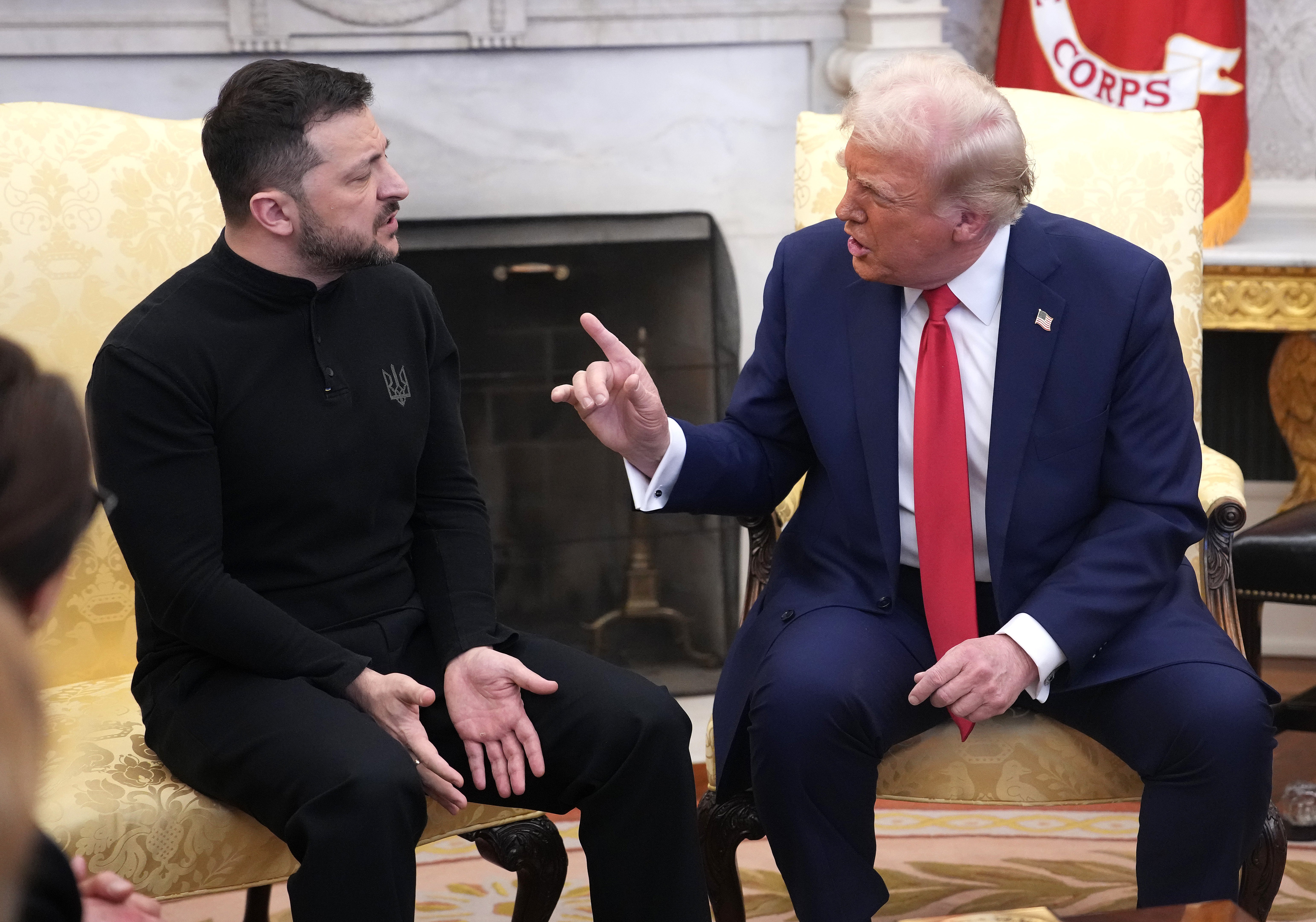 Trump and Zelensky in the Oval Office at the White House on February 28