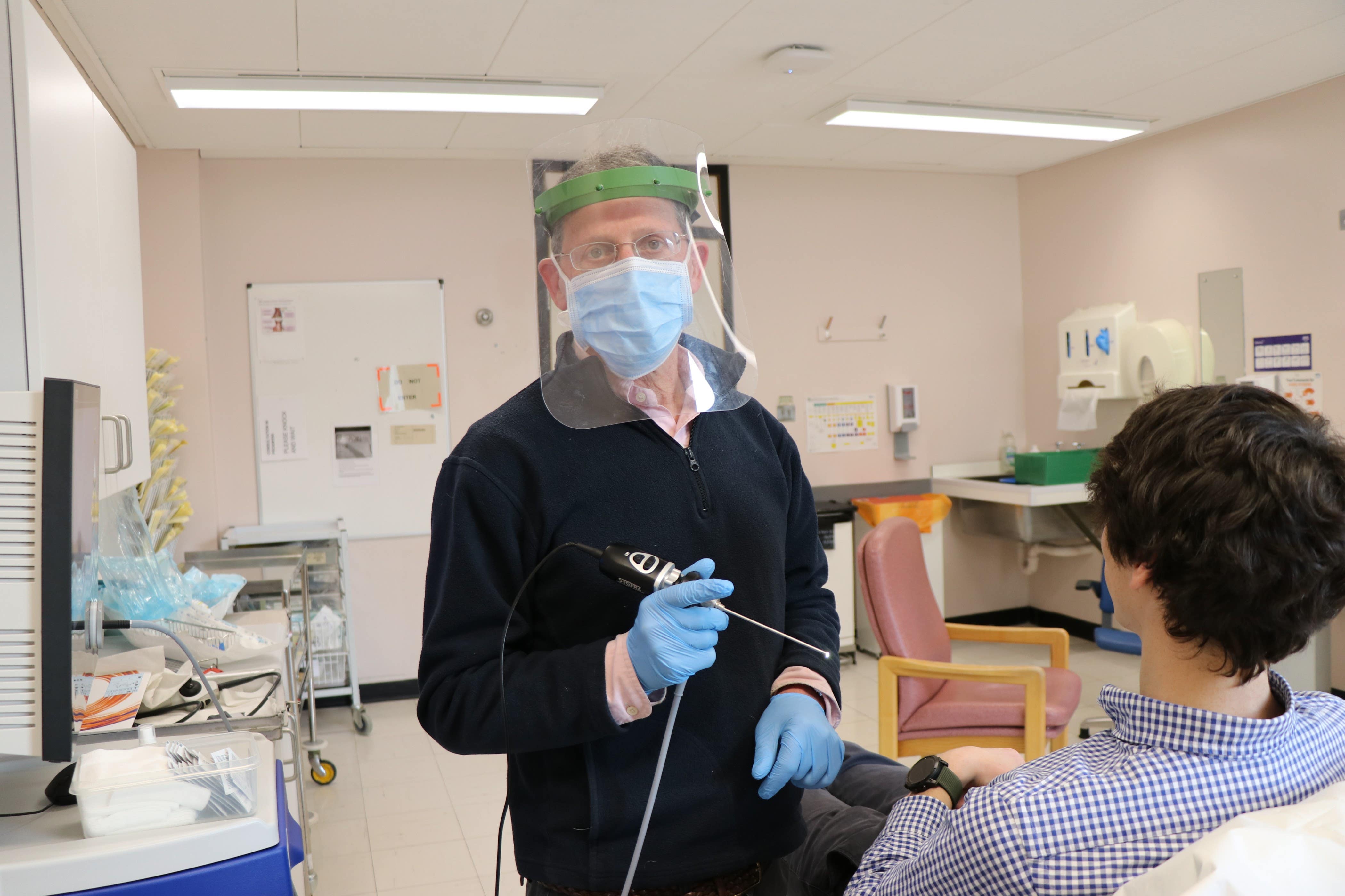 Professor Brian Lipworth with a patient (Sheanne Mulholland/PA)