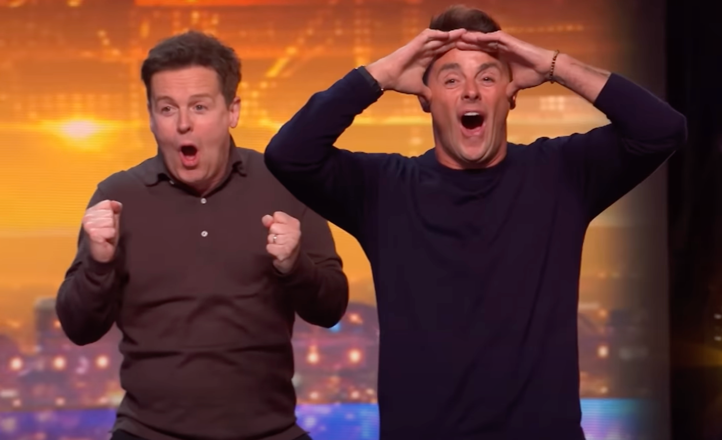 Hosts Ant and Dec were left open mouthed