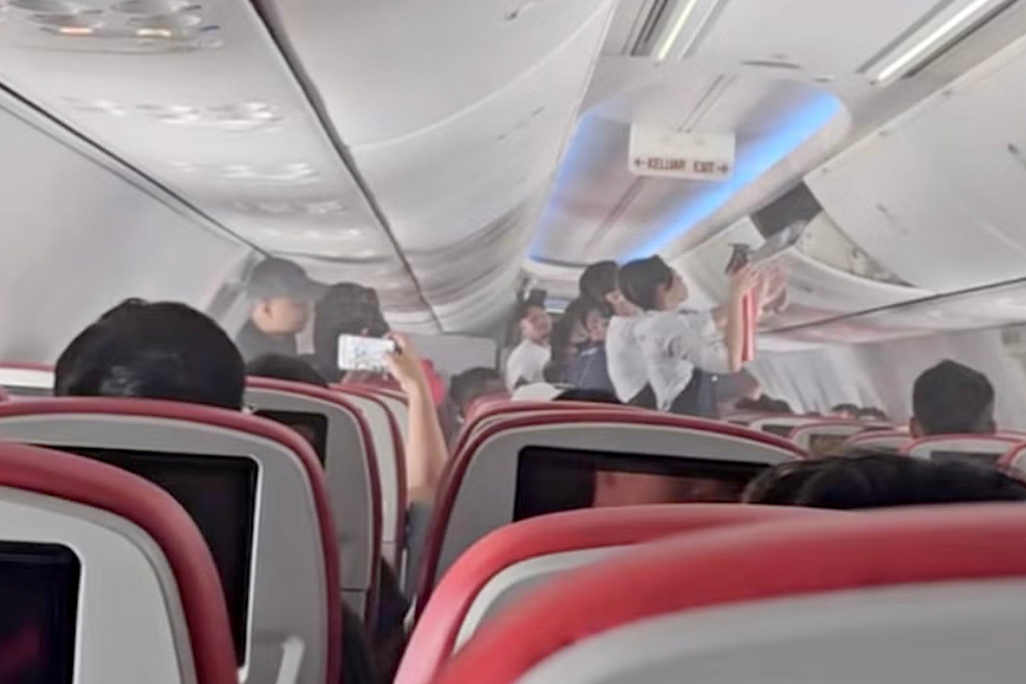 A Batik Air flight began to be filled with smoke from a burning power bank minutes before it landed in Bangkok in March, with videos posted to social media showing panic among passengers