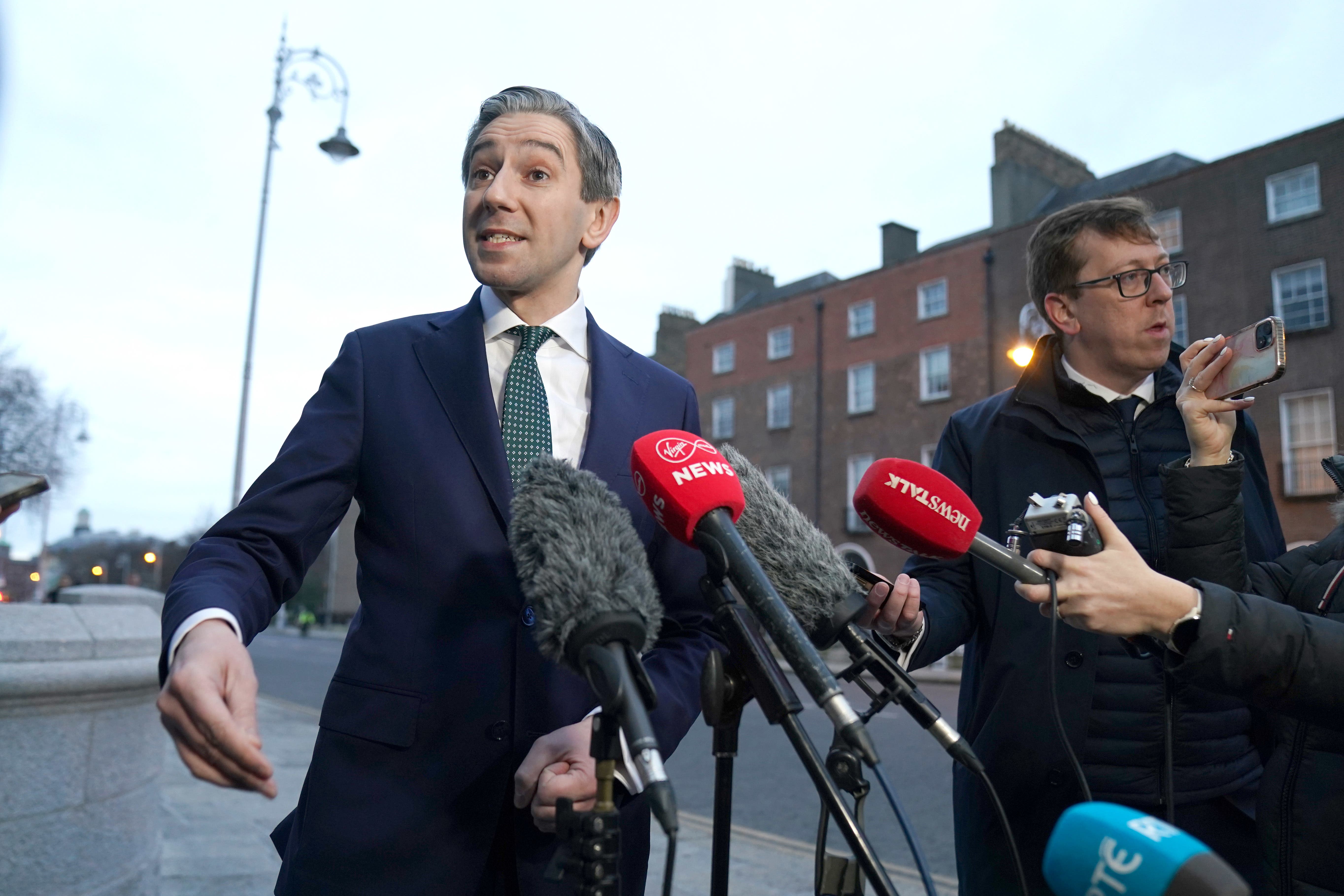 Tanaiste Simon Harris has expressed concern over Israel blocking aid into Gaza (Brian Lawless/PA)