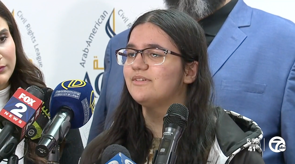 Danielle Khalaf explained to the teacher why she did not want to stand during the Pledge, but was told to ‘go back to her own country’