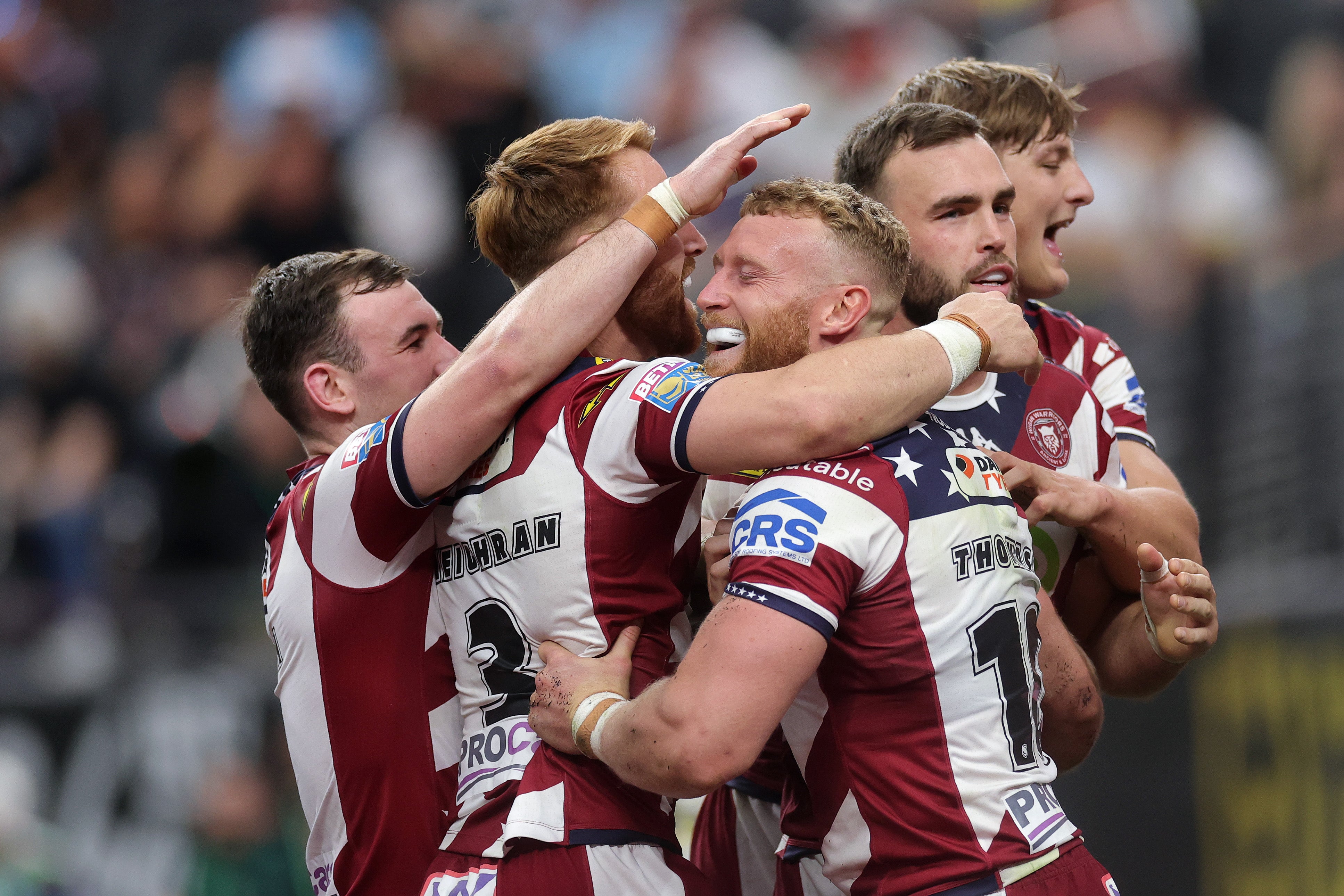 Wigan produced an outstanding performance to comfortably beat their rivals