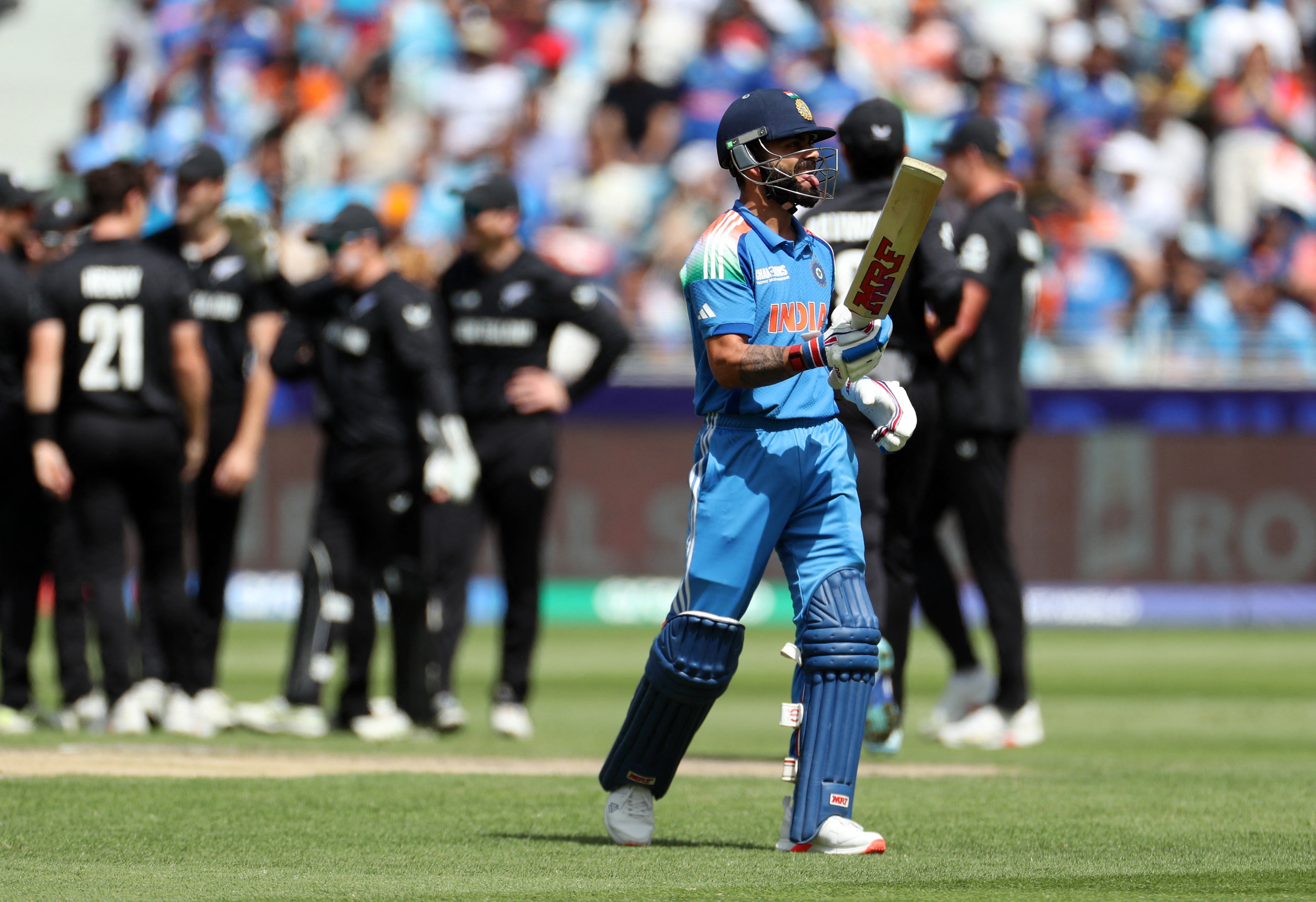 Virat Kohli fell cheaply during the Group A fixture in Dubai