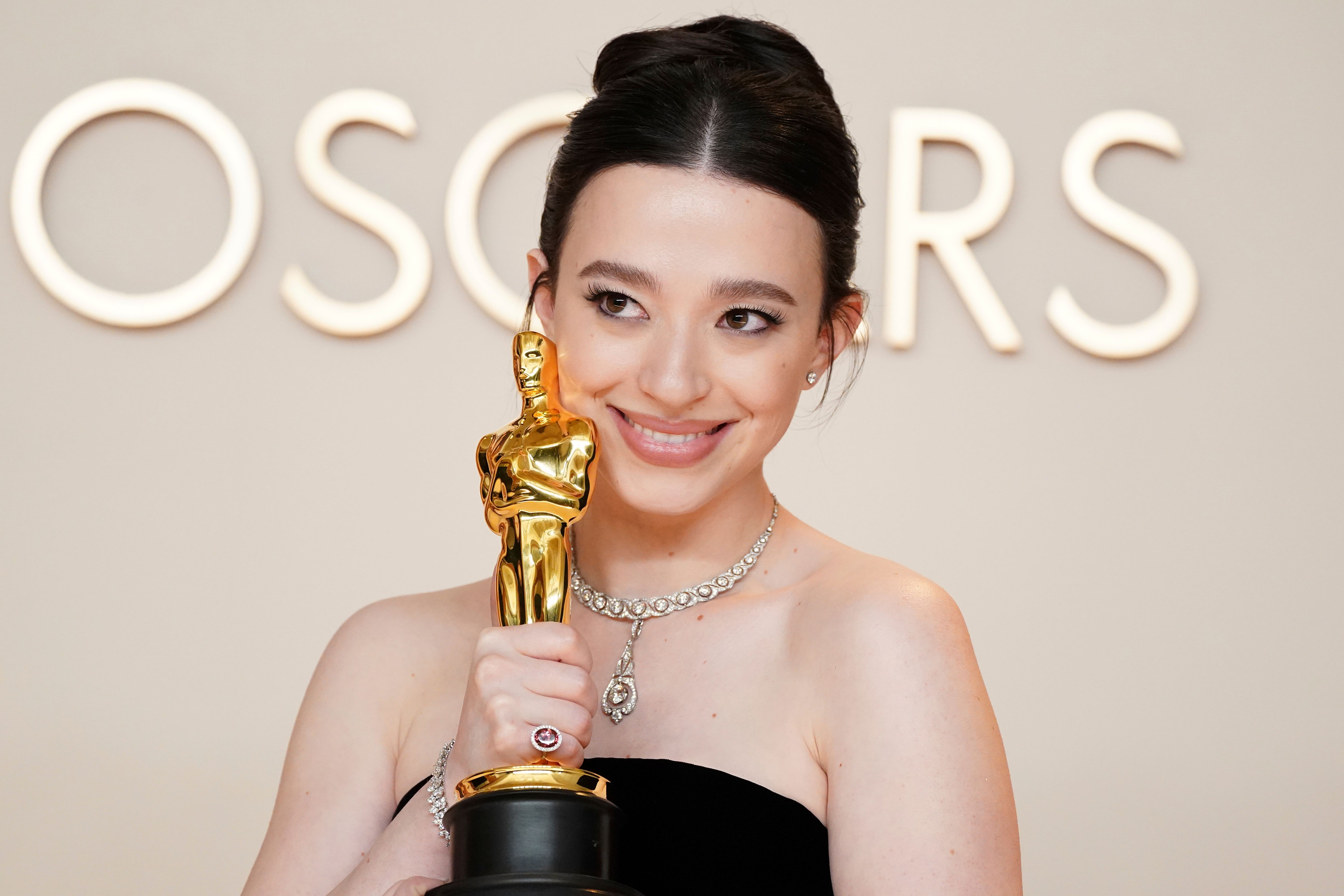 Mikey Madison, winner of the award for best performance by an actress in a leading role for Anora (Jordan Strauss/Invision/AP)