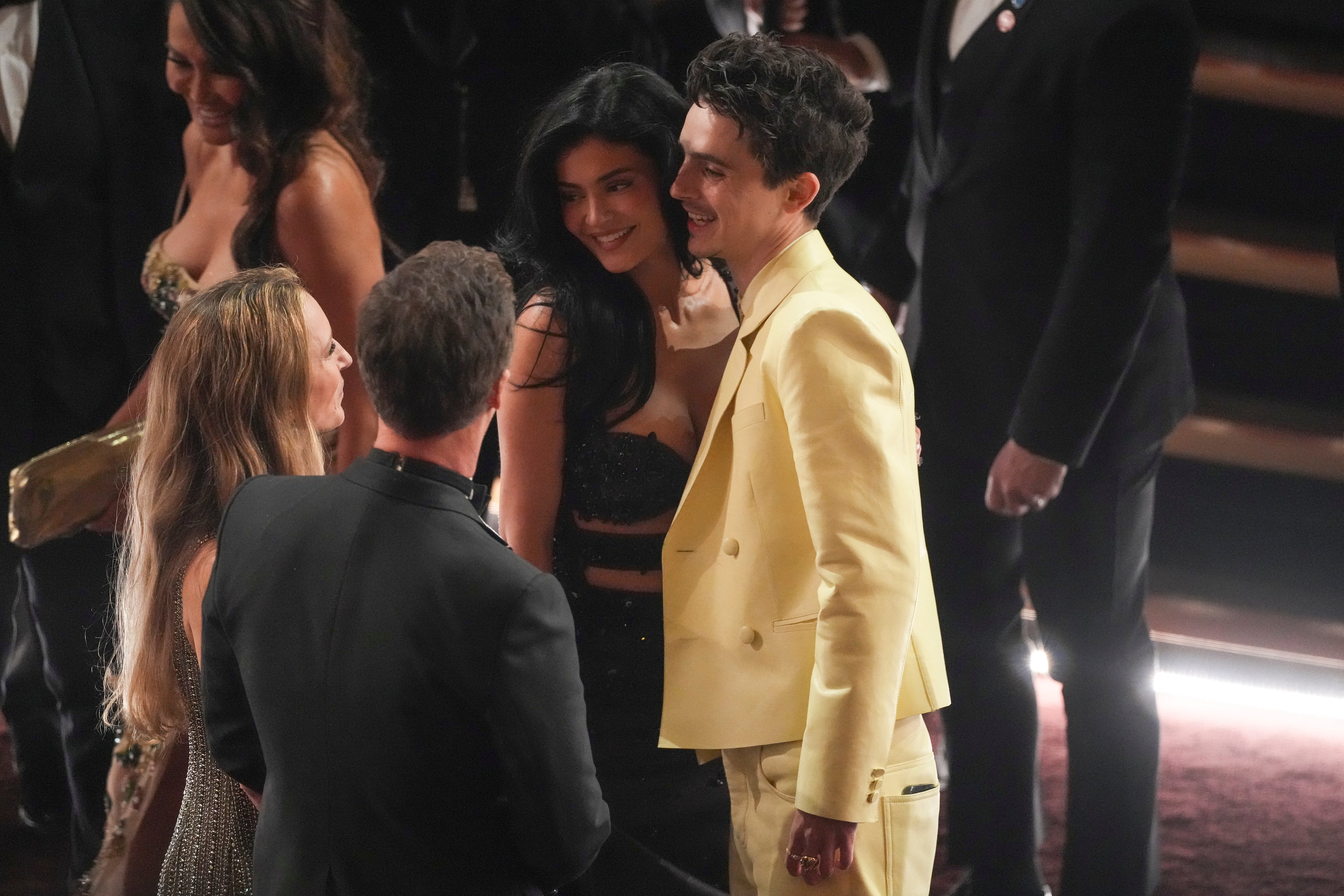 The couple were seen getting cozy at the 2025 Oscars
