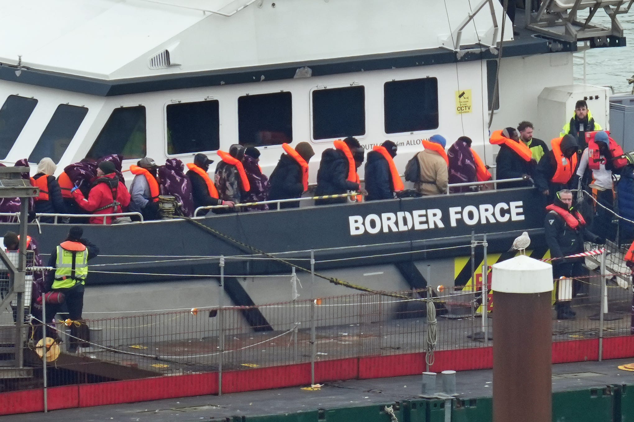 Figures show 592 migrants arrived on March 2 (PA)