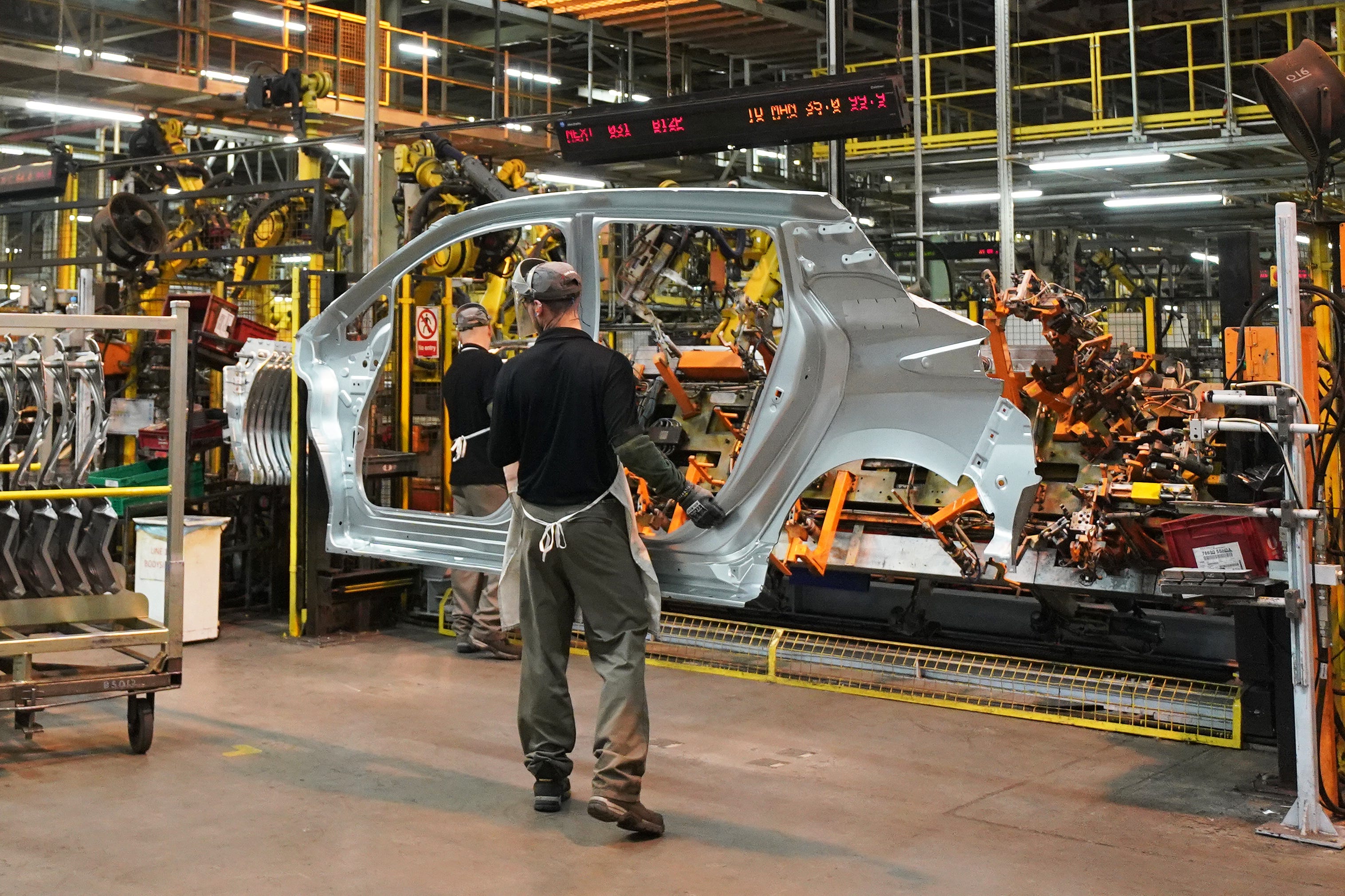 Factory job cuts happened at the fastest rate since 2020 last month (Owen Humphreys/PA)