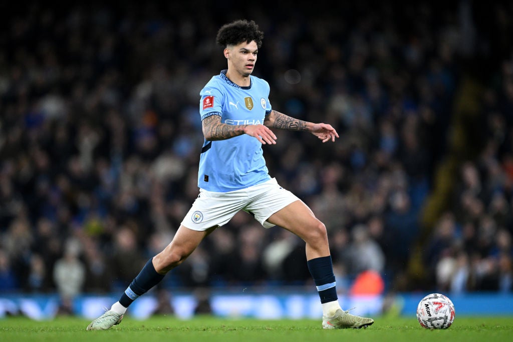 Manchester City’s Nico O’Reilly scored in the 3-1 win over Plymouth