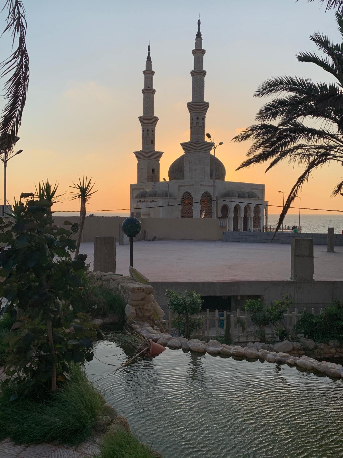 A mosque in Gaza in 2022, as taken by Sami Malfouh, who is in the same Whatsapp group for Gazan Americans as Leila ElHaddad and Abed Ajrami