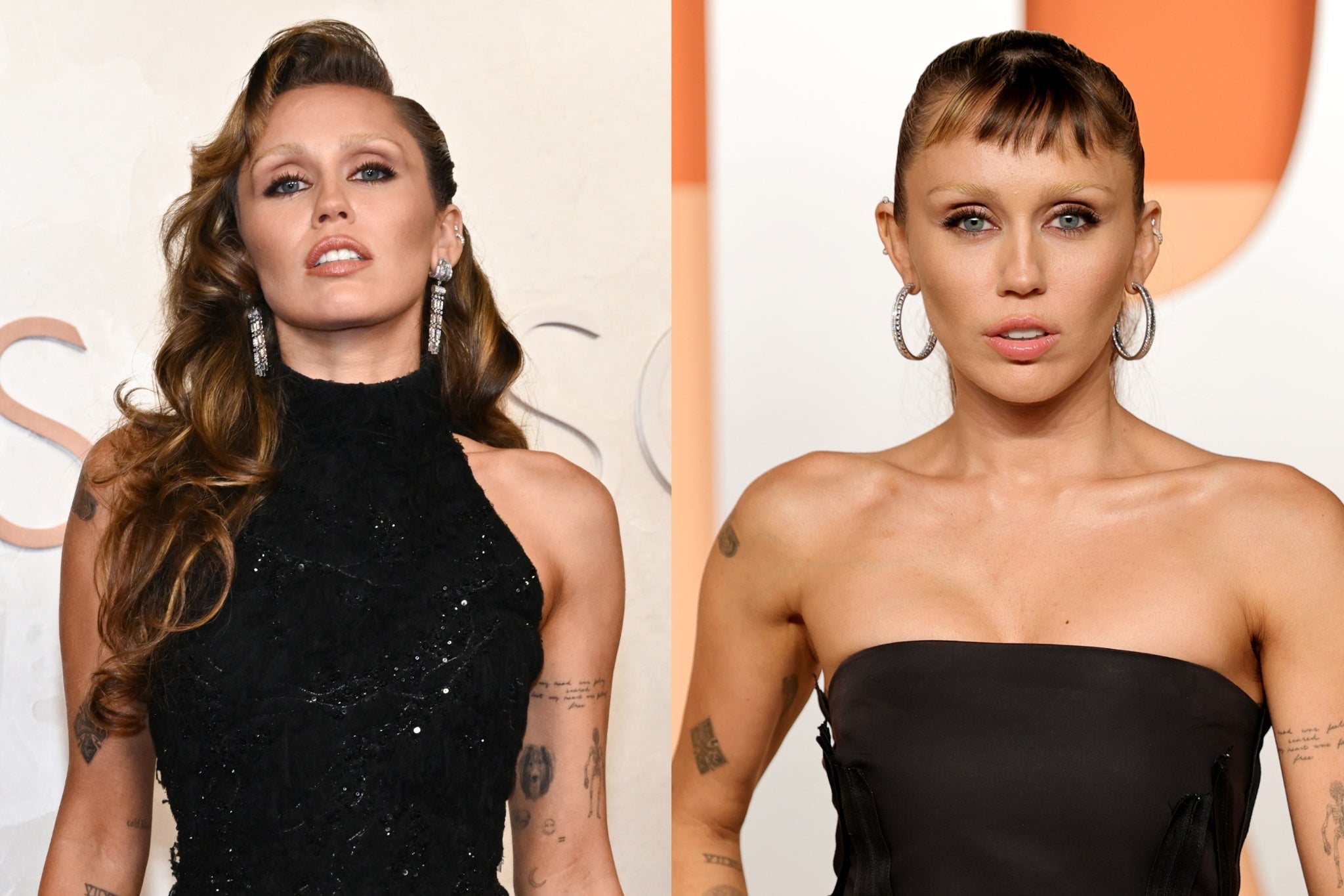 Miley Cyrus’s stylist cut her bangs before she attended the Oscars after-party on Sunday
