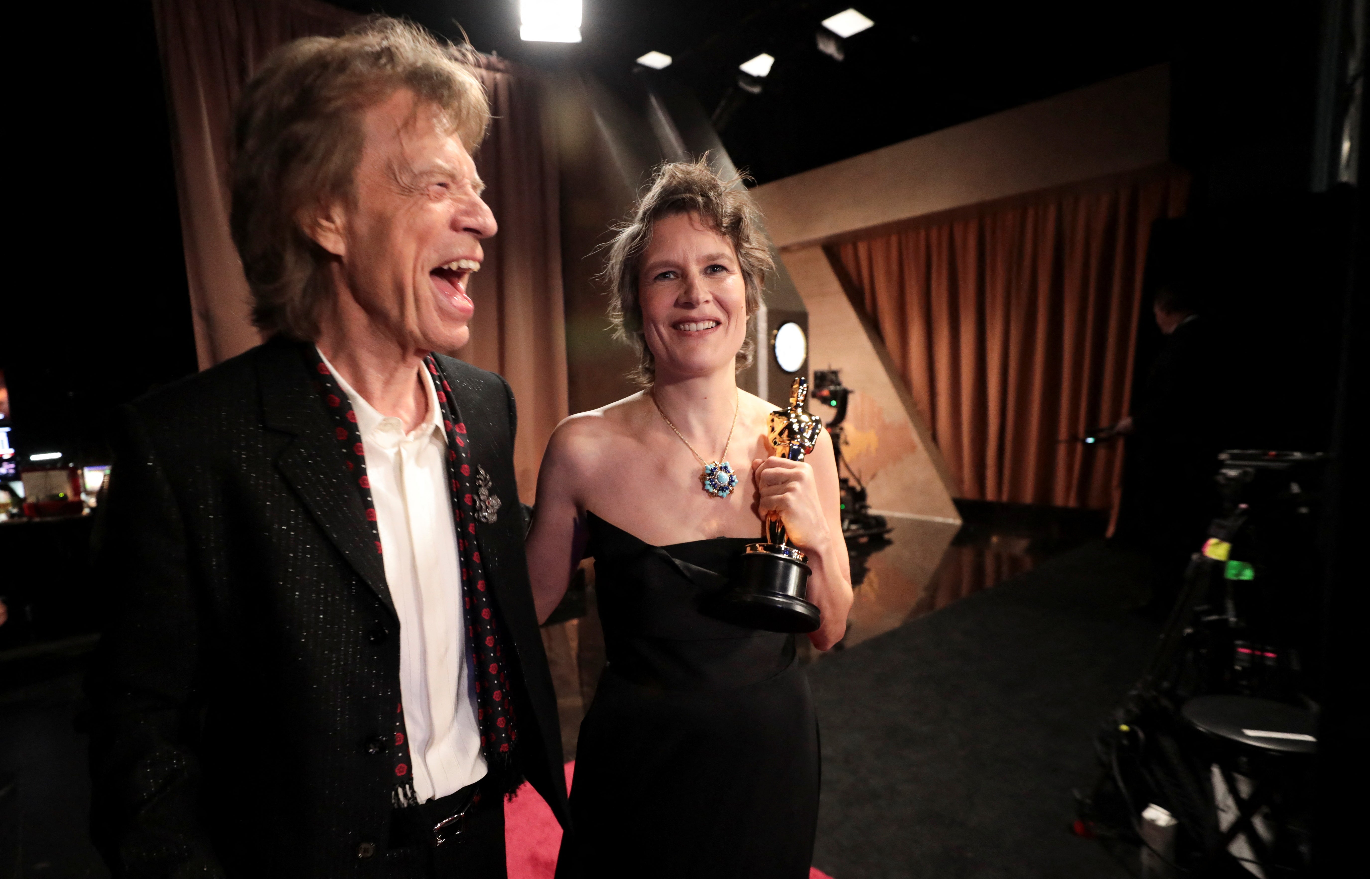 Like a Rolling Stone: Mick Jagger presented Camille with the Oscar for Best Original Song for ‘El Mal’ from ‘Emilia Perez’