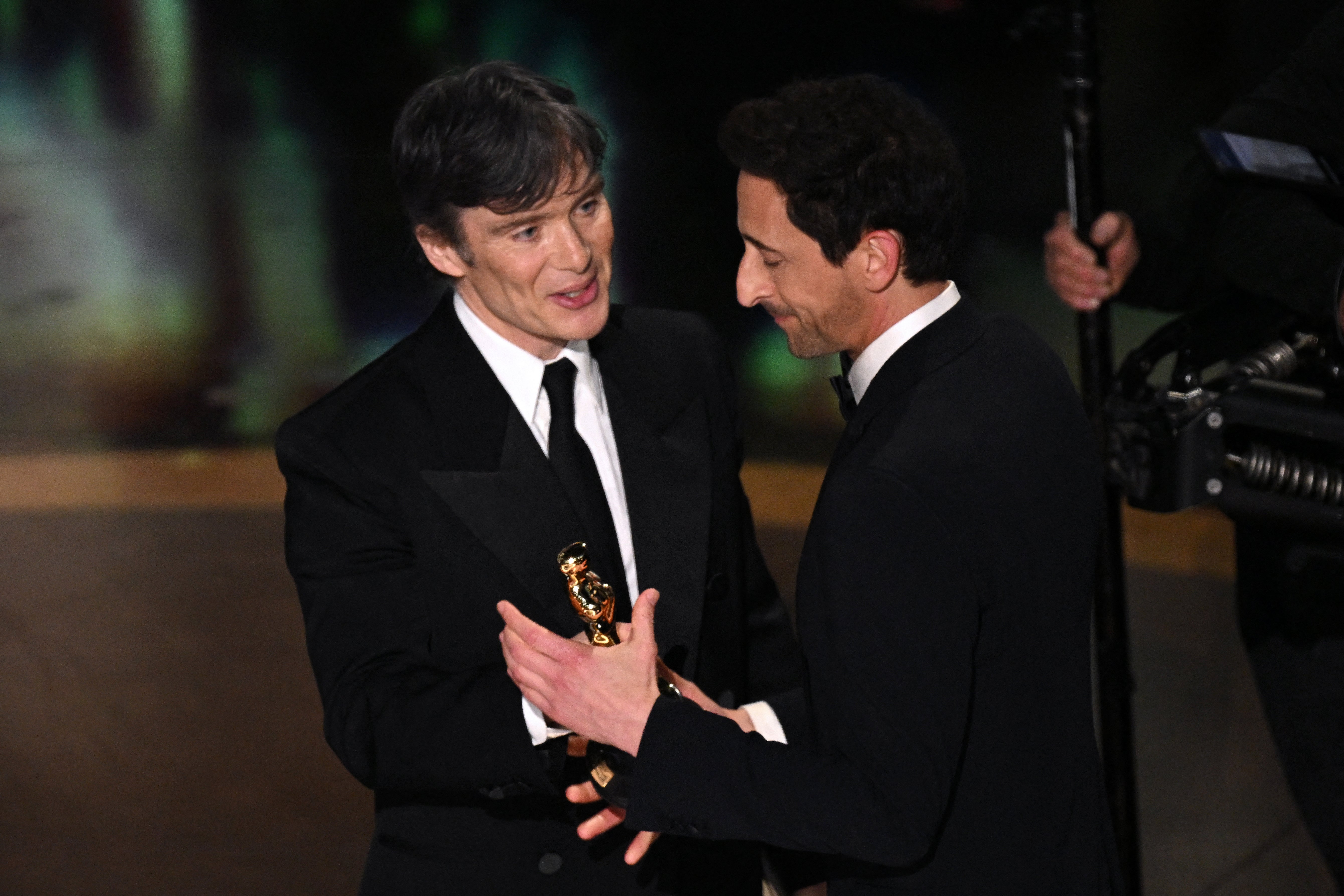 The actor appeared mid-ceremony to present Adrien Brody the Best Actor award for 'The Brutalist'