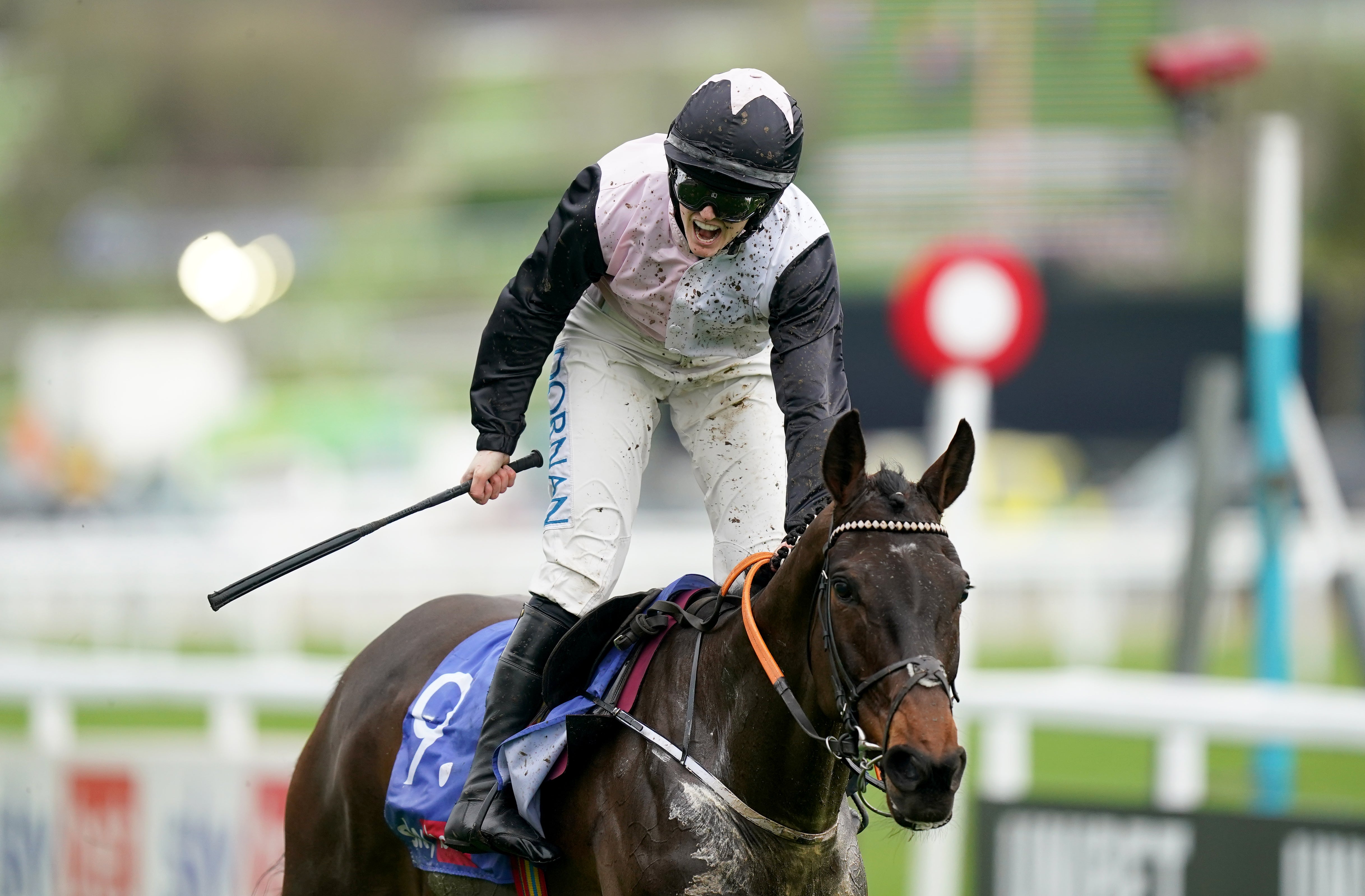 Rachael Blackmore rode Slade Steel to victory in the Sky Bet Supreme Novices' Hurdle in 2024