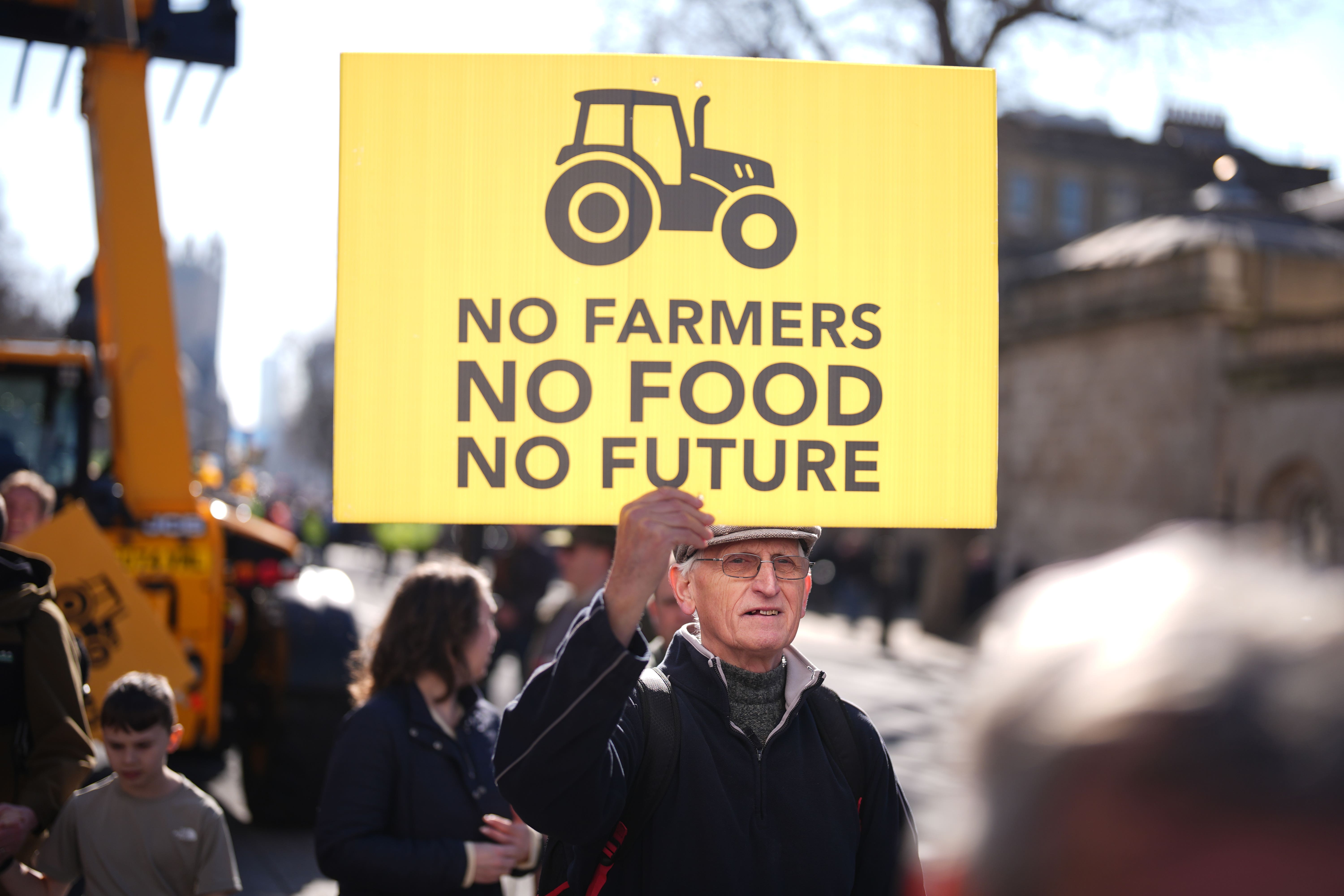 Farmers protest in Whitehall
