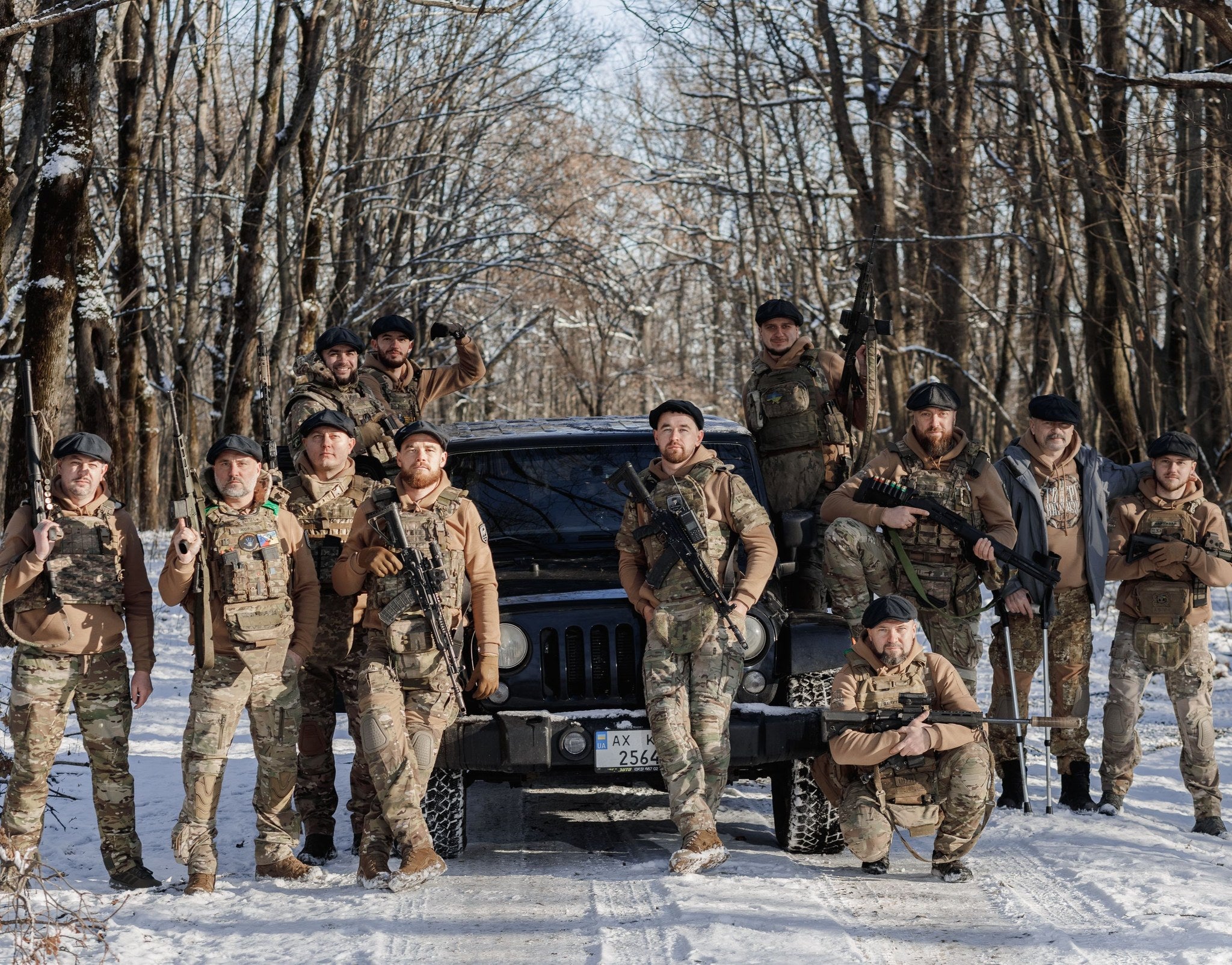The Peaky Blinders unit during winter in eastern Ukraine