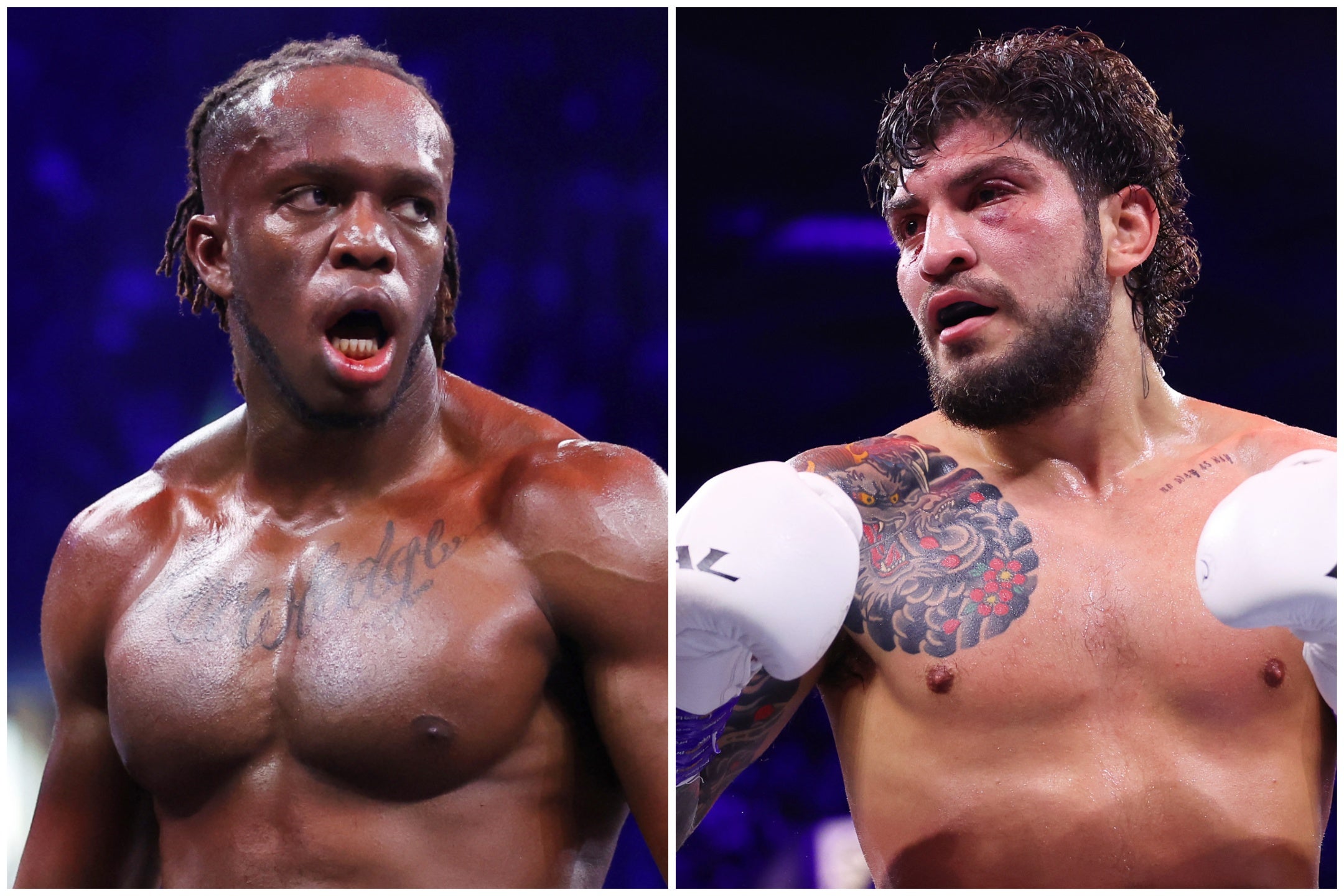 YouTuber KSI (left) and jiu-jitsu champion Dillon Danis