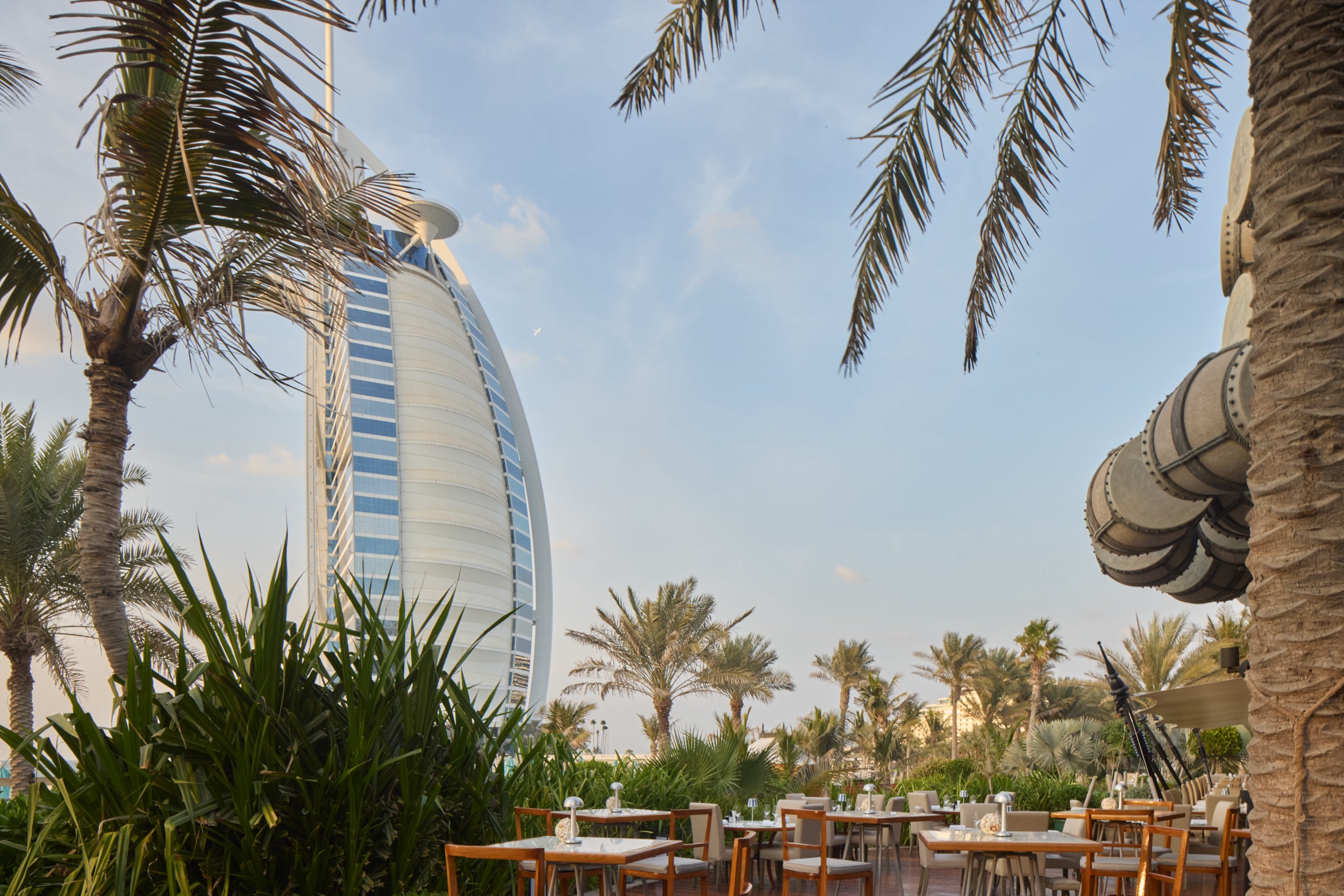 Al Naseem's Rockfish restaurant overlooking the Burj Al Arab