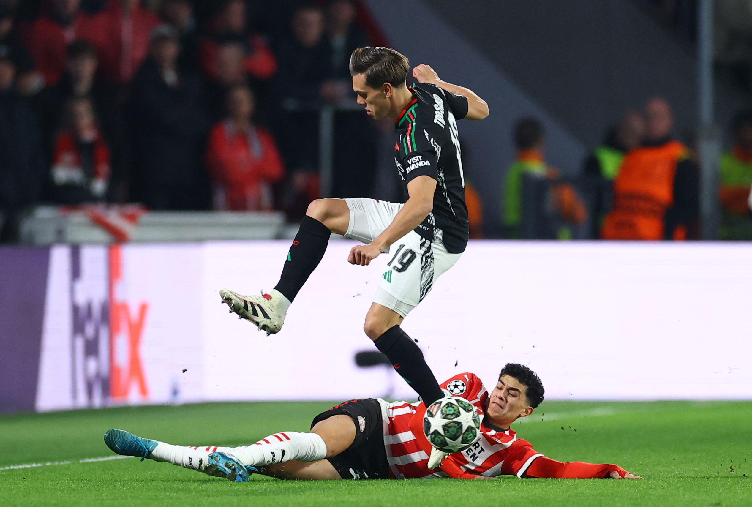 Arsenal take a huge first-leg advantage into the second half of their tie against PSV