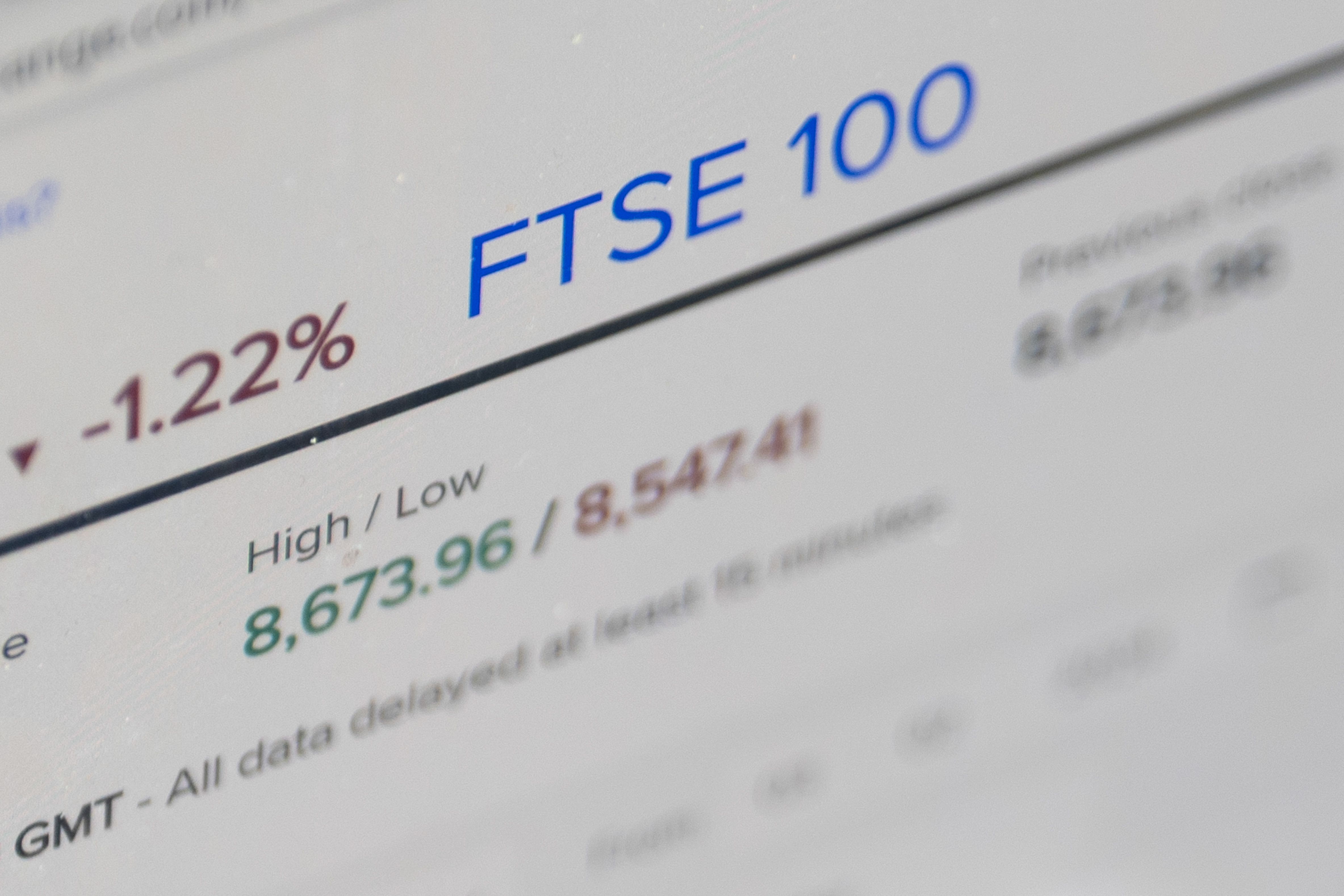 The FTSE 100 posted its biggest fall since October (Danny Lawson/PA)