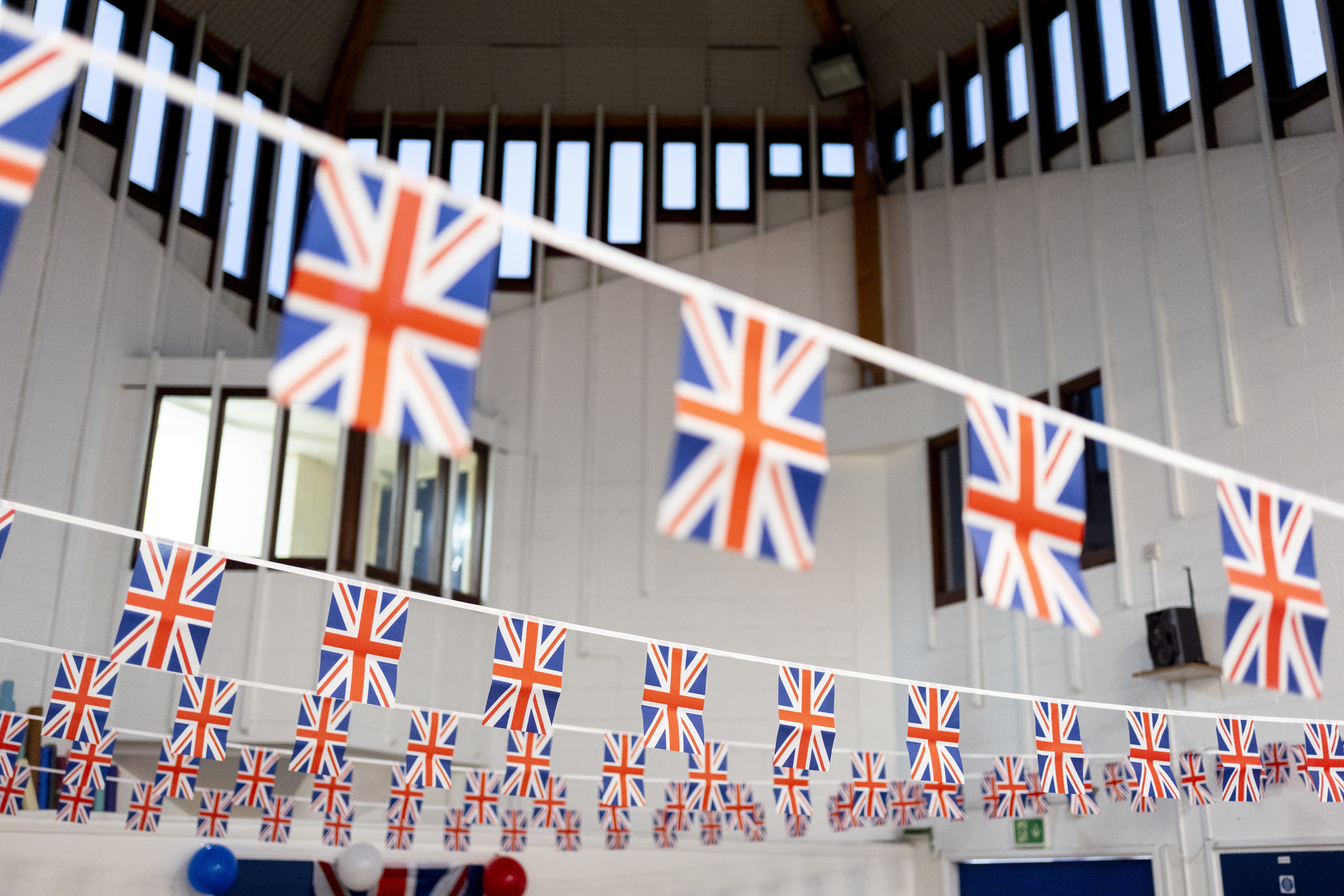 Decorations inside Hermitage Primary School in London (Jordan Pettitt/PA)