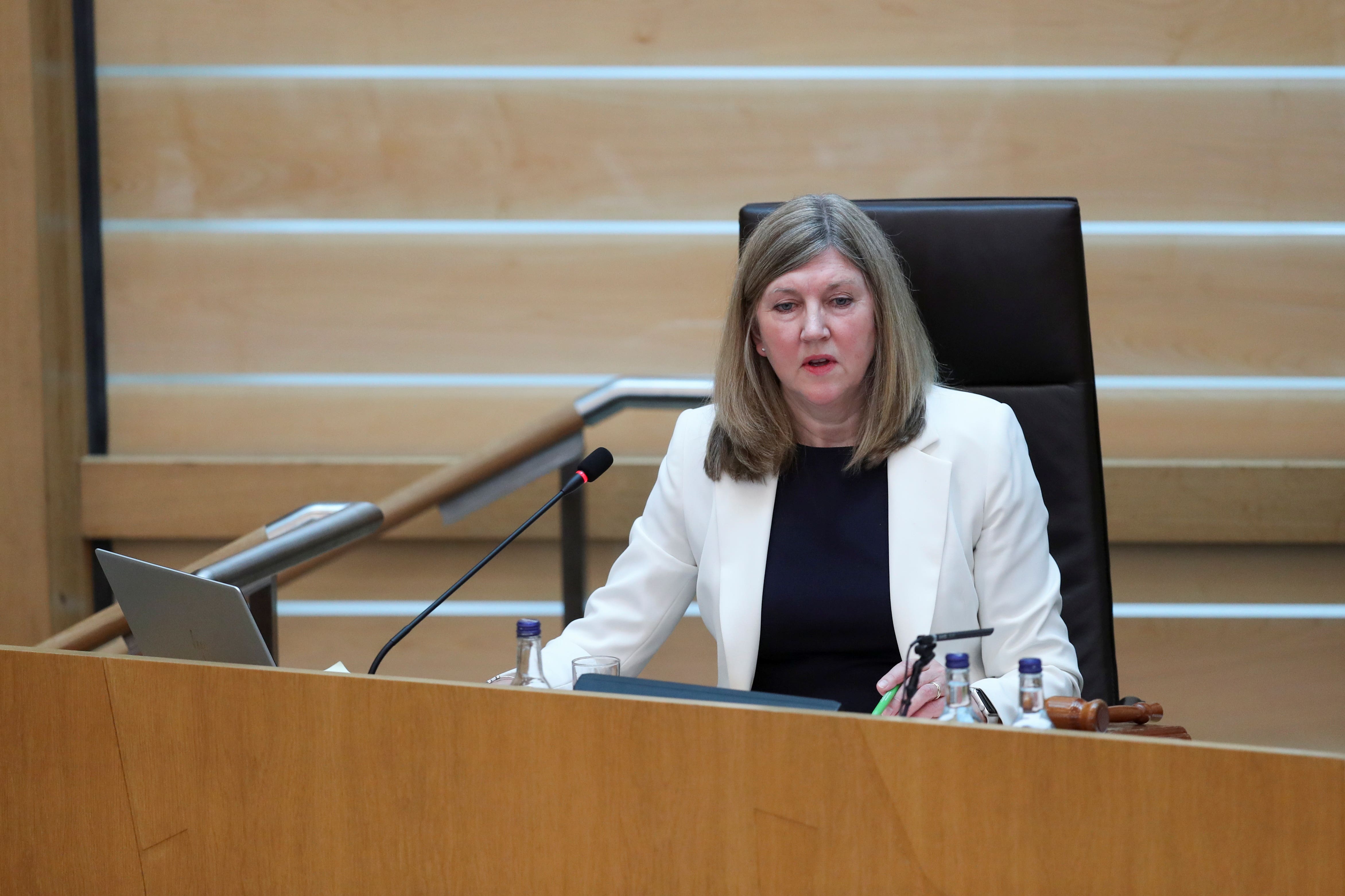 Holyrood Presiding Officer Alison Johnstone said she will be ‘proud’ to extend an open invitation to Ukrainian President Volodymyr Zelensky to address the Scottish Parliament (Russell Cheyne/PA)
