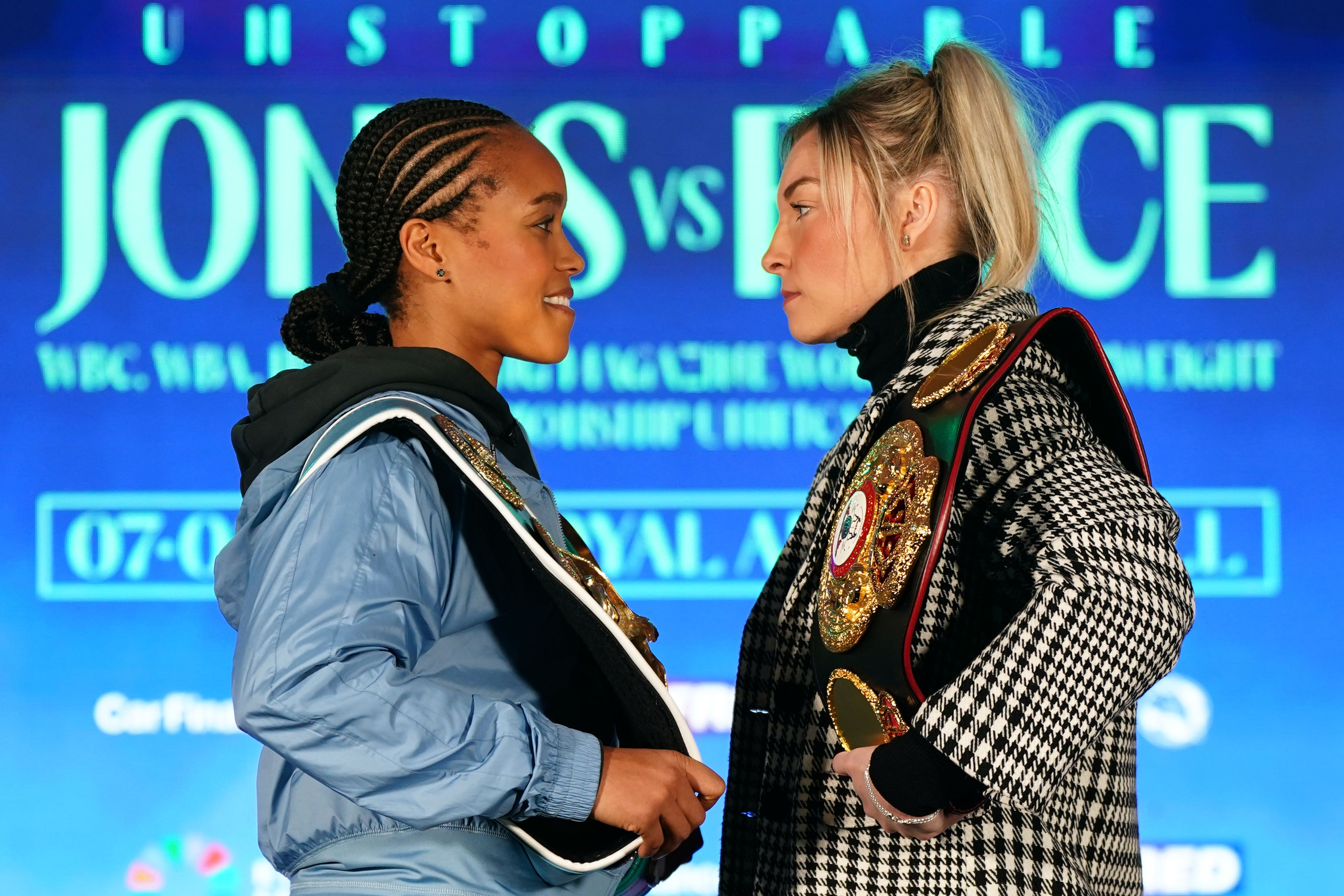 Lauren Price, right, faces Natasha Jonas on Friday (Ben Whitley/PA)