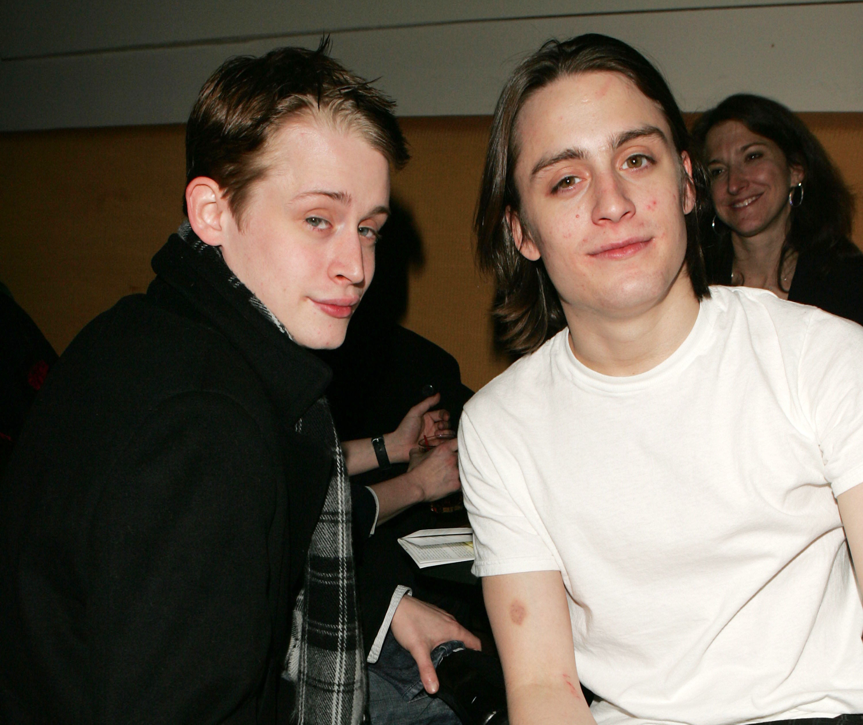 Macaulay Culkin, left, and Kieran Culkin in New York City in February 2005