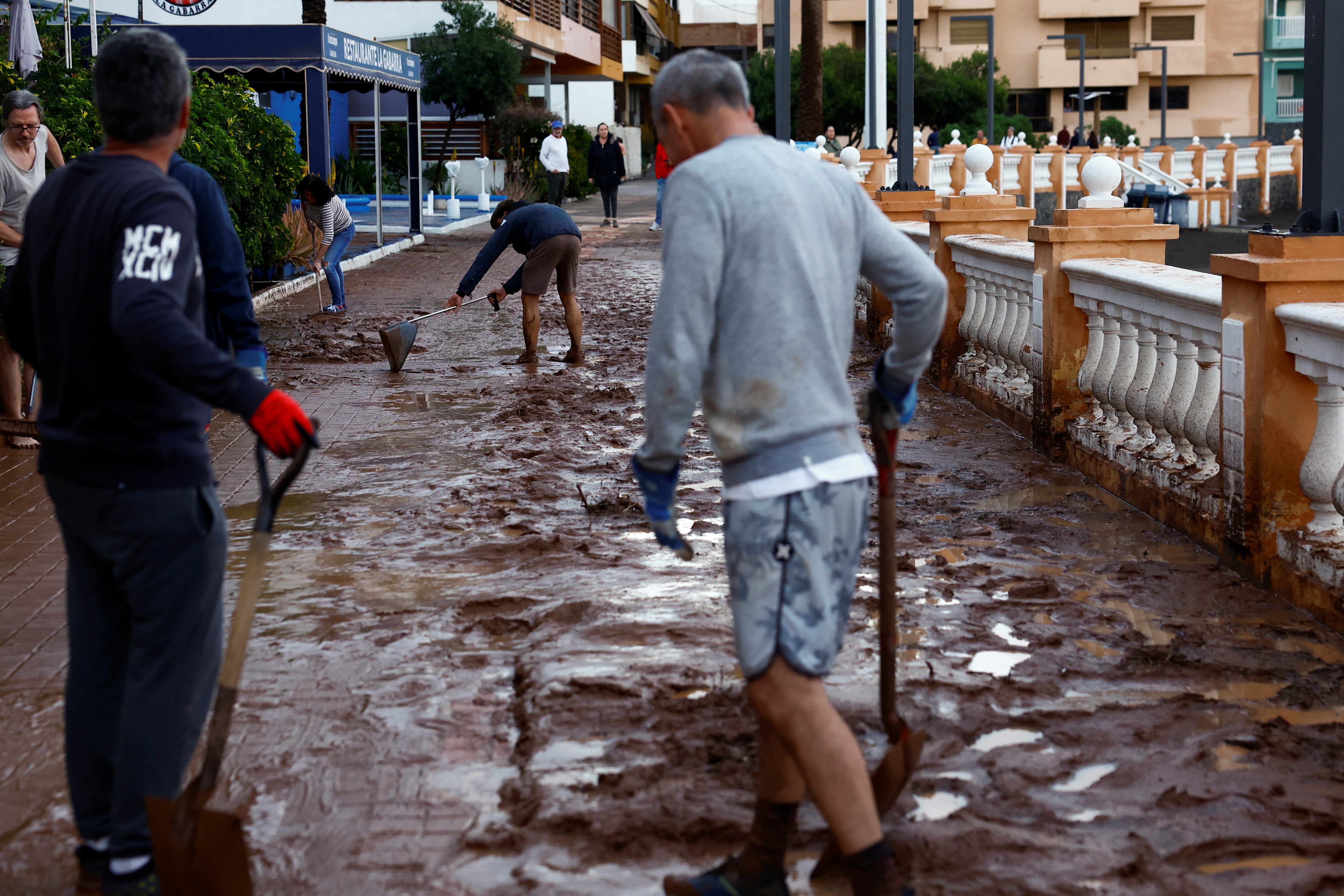 Residents have been left clearing up after the damage caused by the floods
