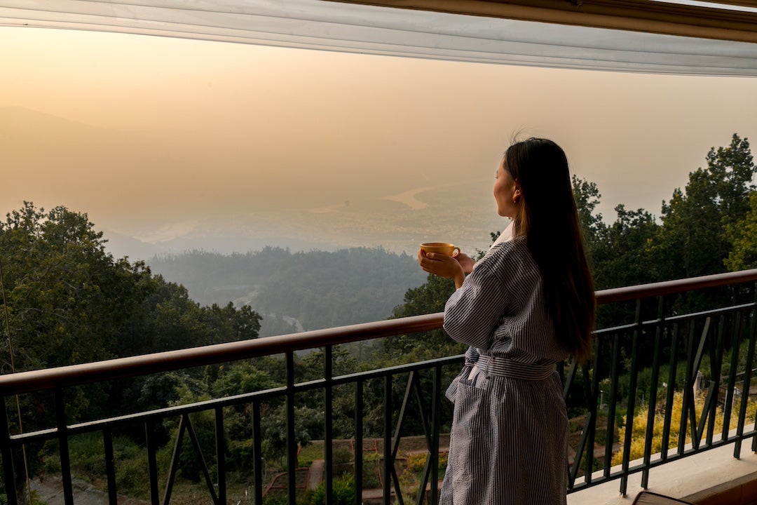 The Ananda retreat is 11 hours from the UK in the foothills of of the Himalayas