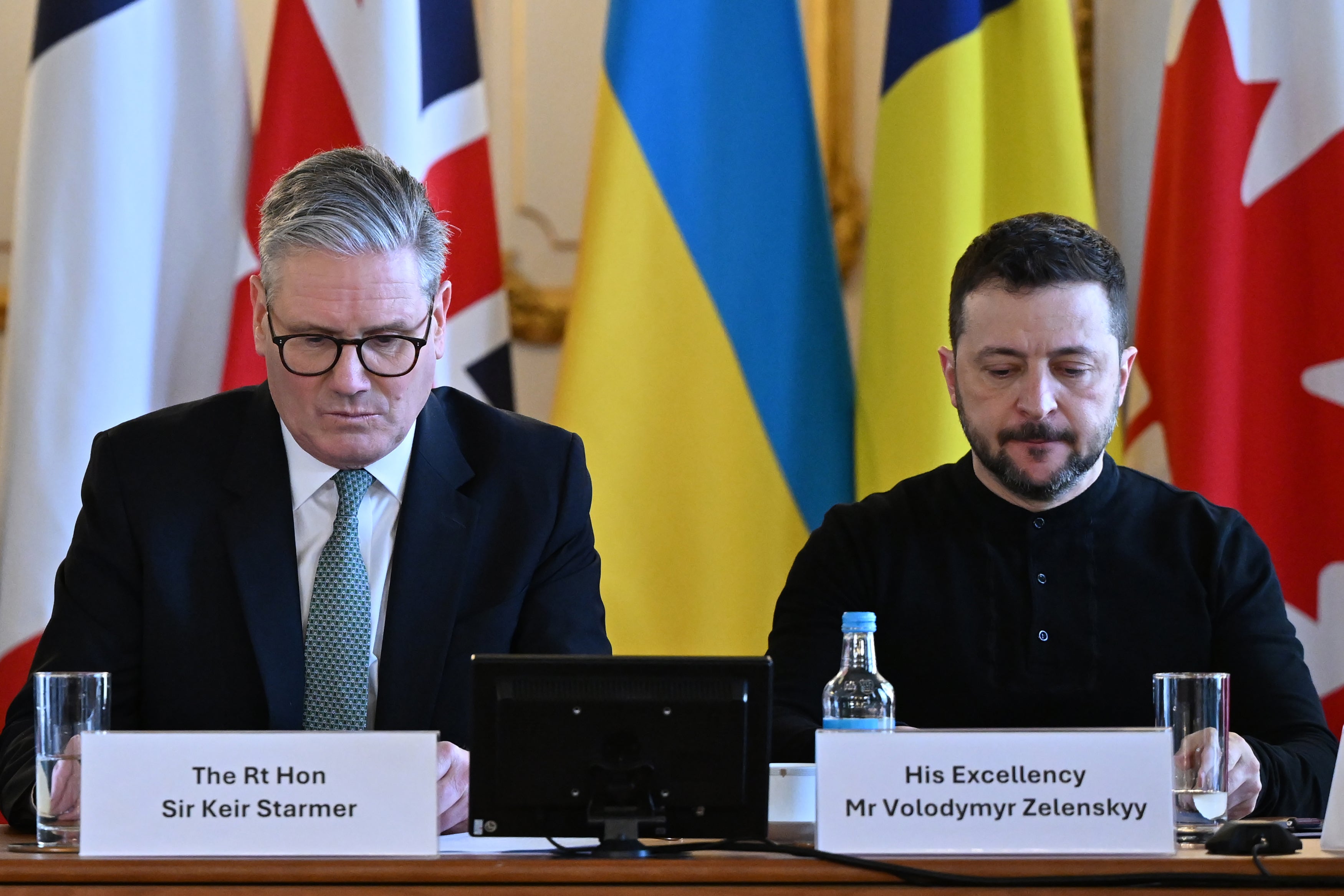 Sir Keir Starmer met with Volodymyr Zelensky after the Ukranian president left the White House following a breakdown in talks with Donald Trump (Justin Tallis/PA)