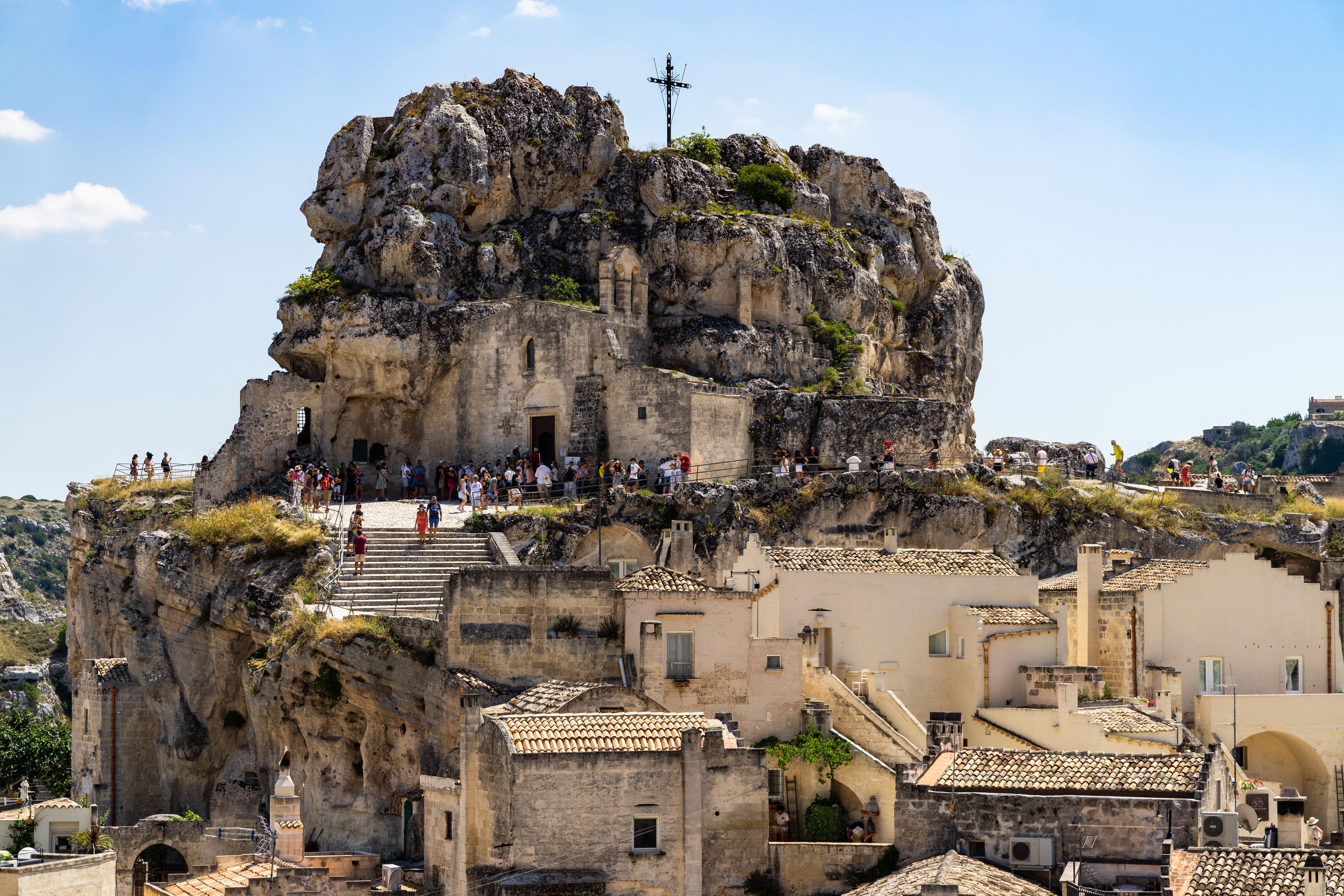 The ancient church of Santa Maria De Idris, an ancient cave church carved into the rock, Matera (Alamy/PA)