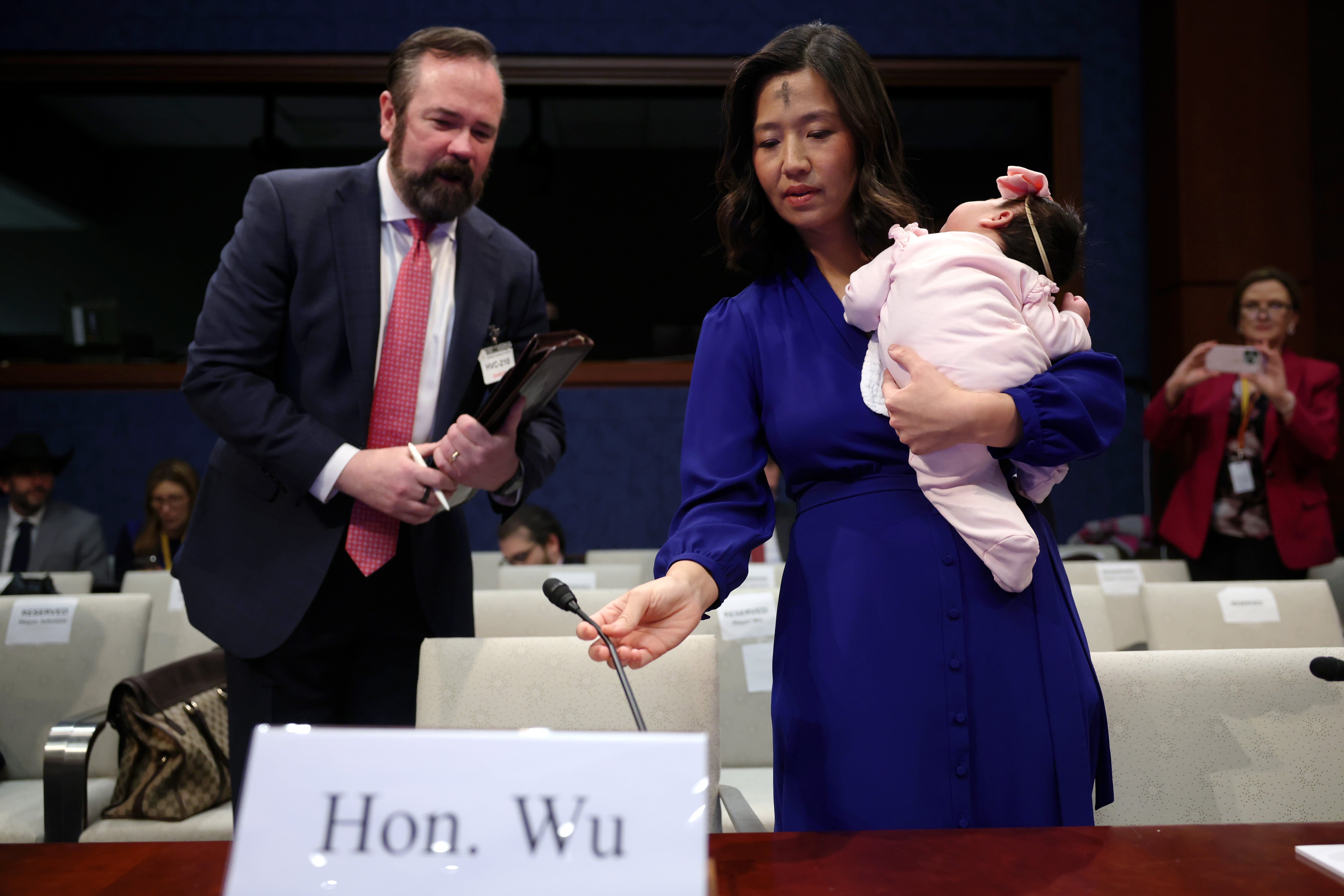 Michelle Wu, the mayor of Boston, brought her one month old baby along as she testified to the House Oversight Committee. She described how the city’s crime rate has hit a record low