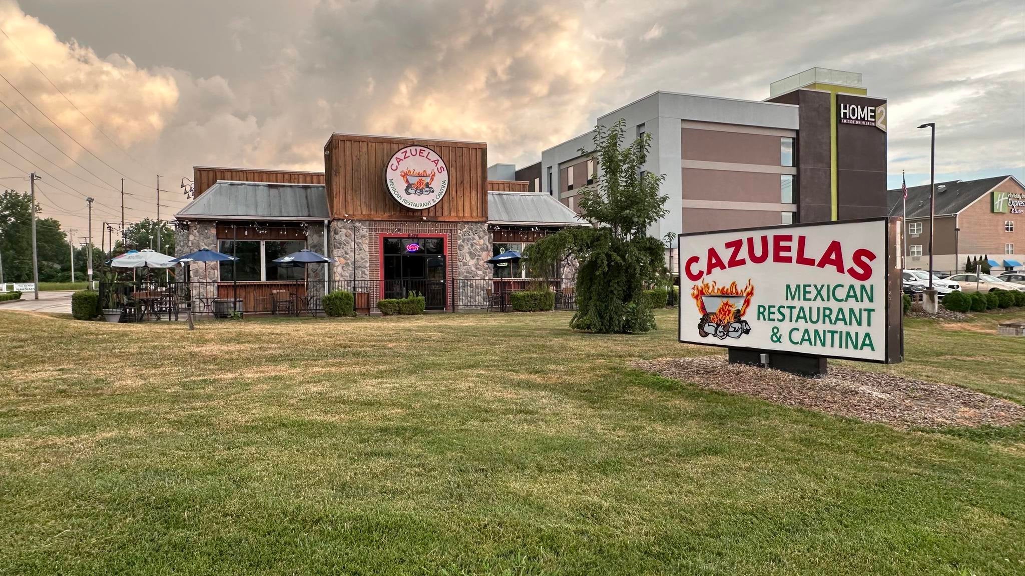 Undated photograph of Cazuelas Mexican Cantina on East Broad Street in Columbus, Ohio