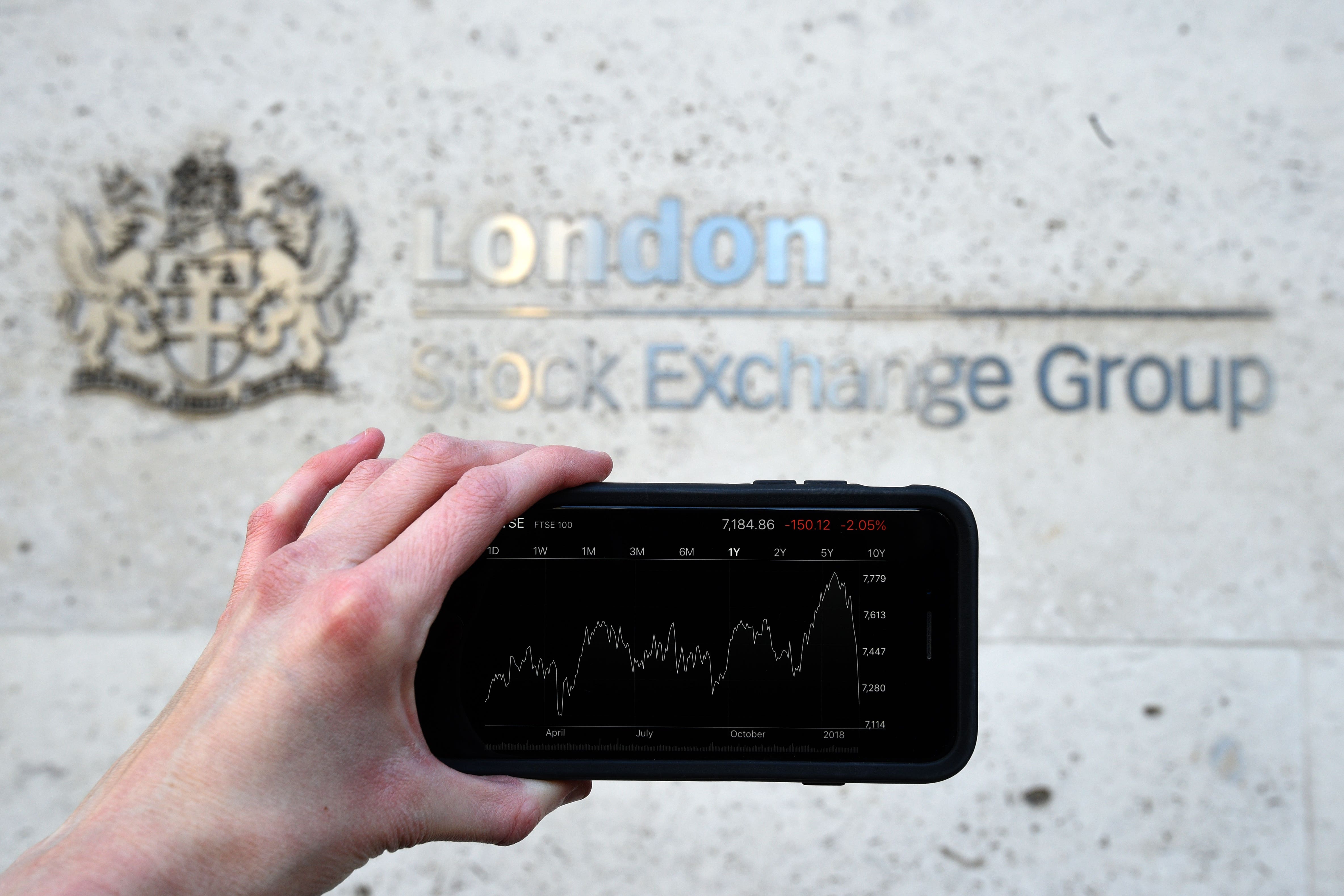 The London Stock Exchange sign in the city’s financial district (Kirsty O’Connor/PA)