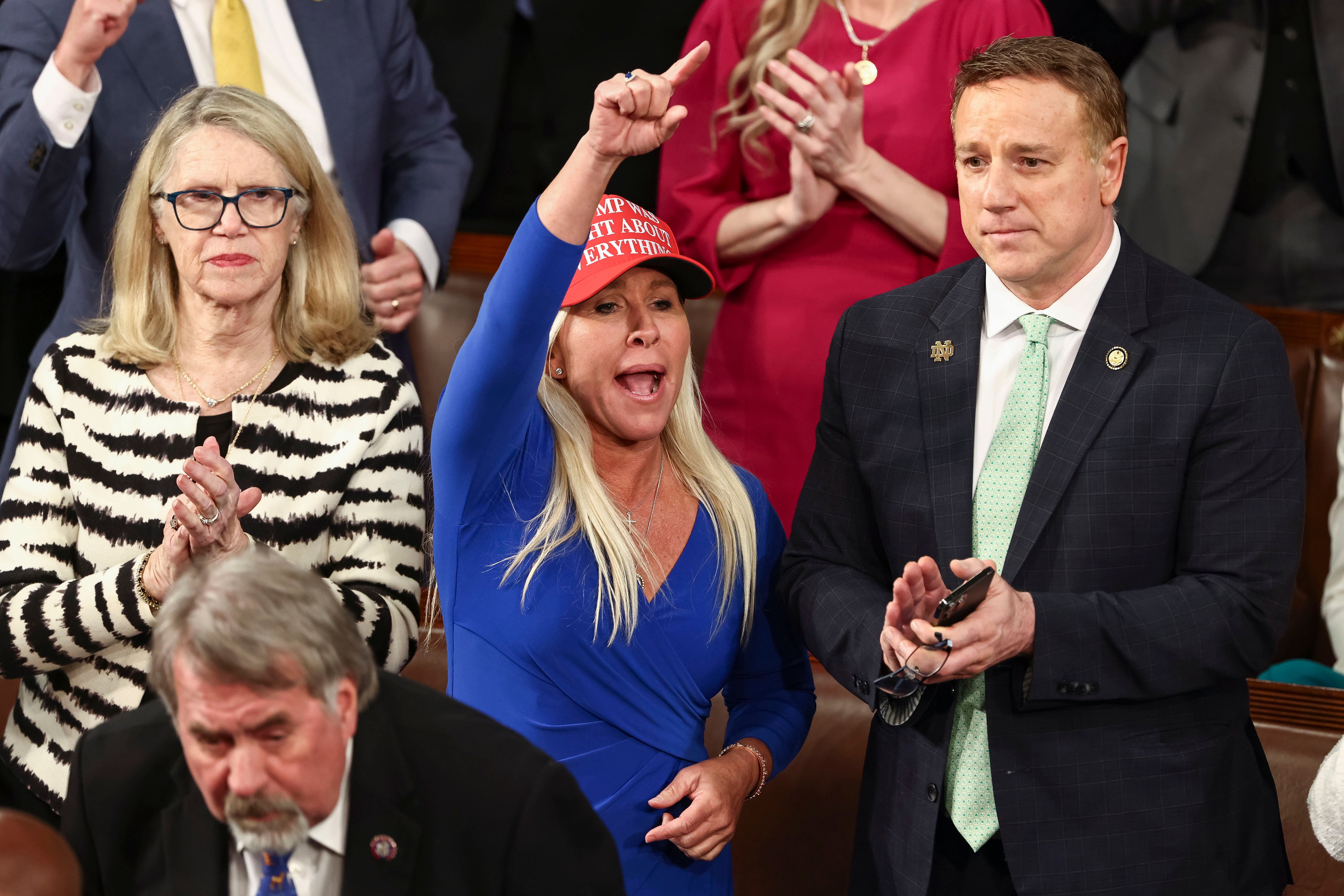Republican Congressman Marjorie Taylor Greene heckles Democrats