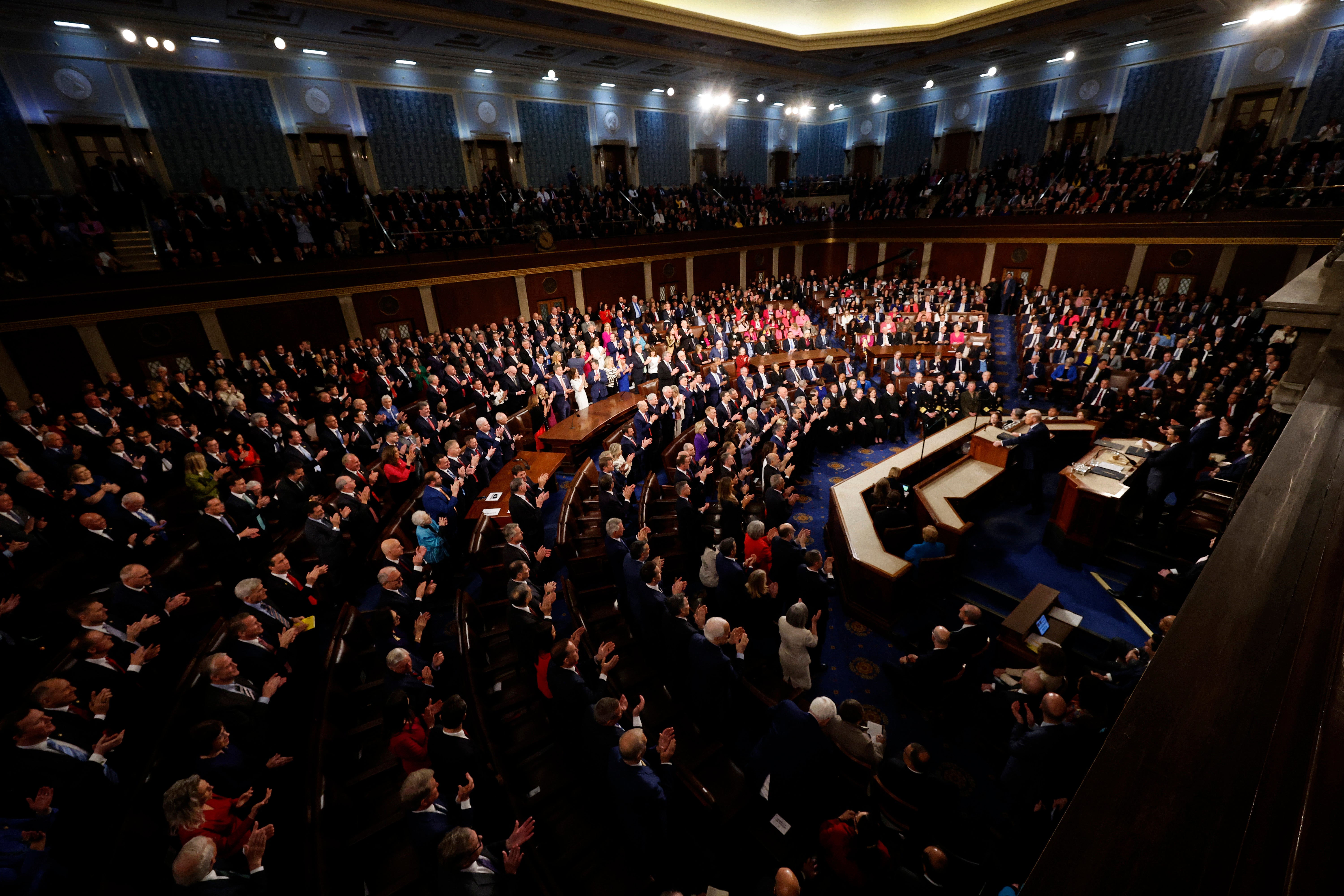 The audience as Trump spoke