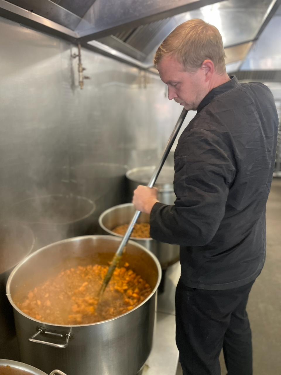 Ben Cottam has been working in Calais since July on a volunteer visa, managing the kitchen operations for Refugee Community Kitchen (PA/Refugee Community Kitchen)