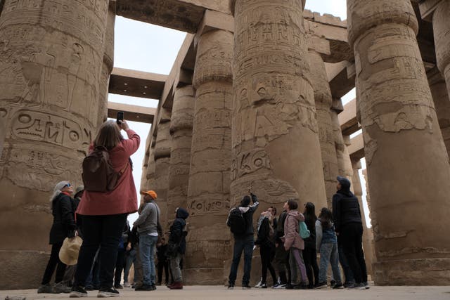 <p>Great Hypostyle Hall at the Temple of Karnak in Egypt's southern city of Luxor </p>