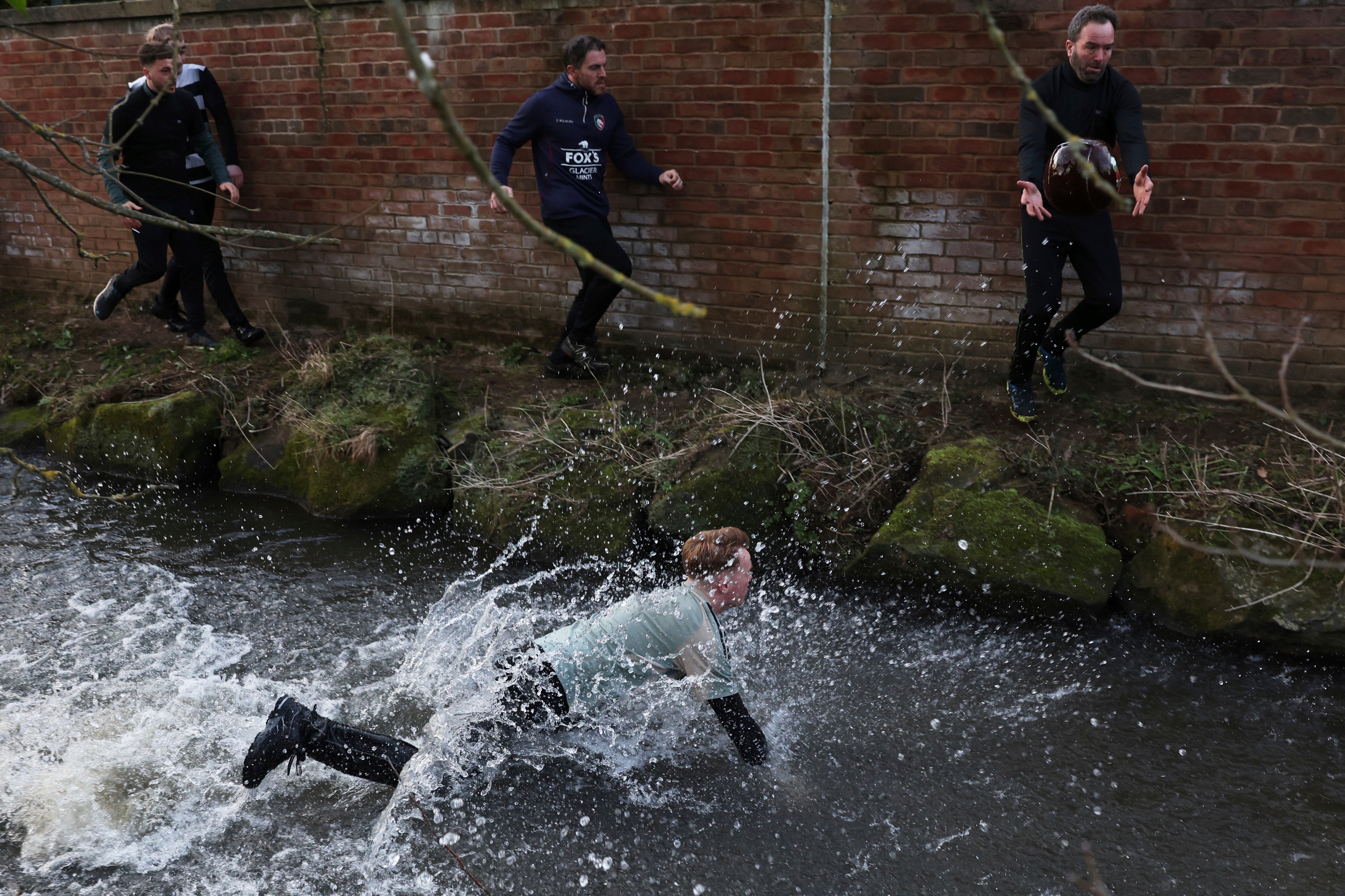 The Royal Shrovetide event underway in Ashbourne