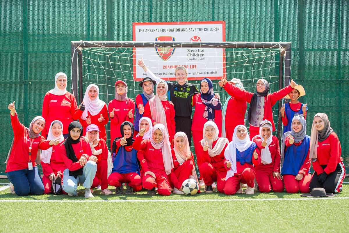Williamson used her platform at the UN to share her experience of helping refugees through the Save the Children x Arsenal Foundation’s Coaching for Life programme at the Za’atari refugee camp in Jordan, and advocated for the girls she met there