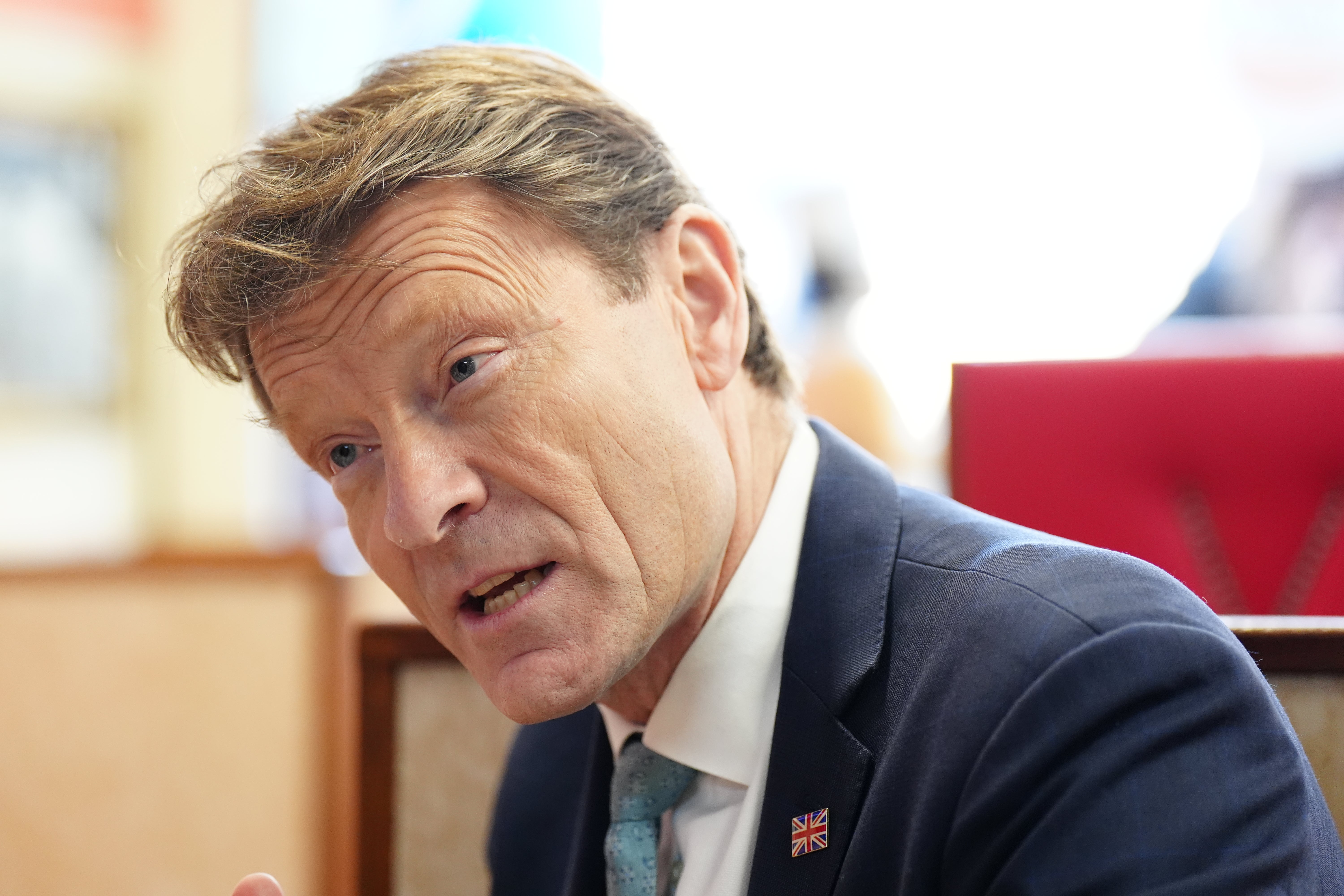 Richard Tice in a Glasgow fish and chip shop last week