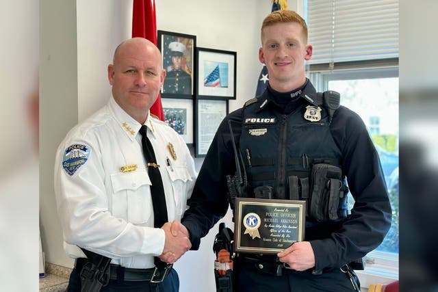 <p>Michael Arkinson, soon to turn 24, was awarded “Officer of the Year” by his superiors at the end of January</p>