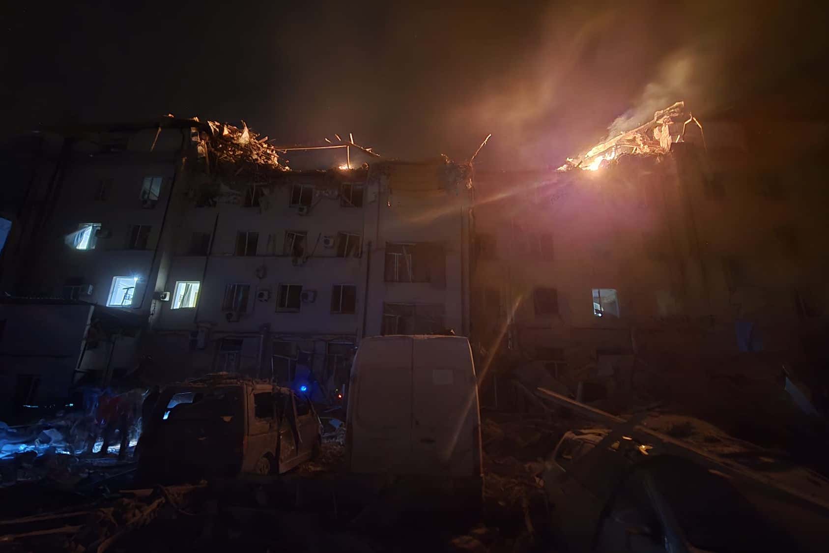 Karol Swiacki, an aid worker from Britain, survived an airstrike in Ukraine after it hit the hotel he was staying in (Karol Swiacki)