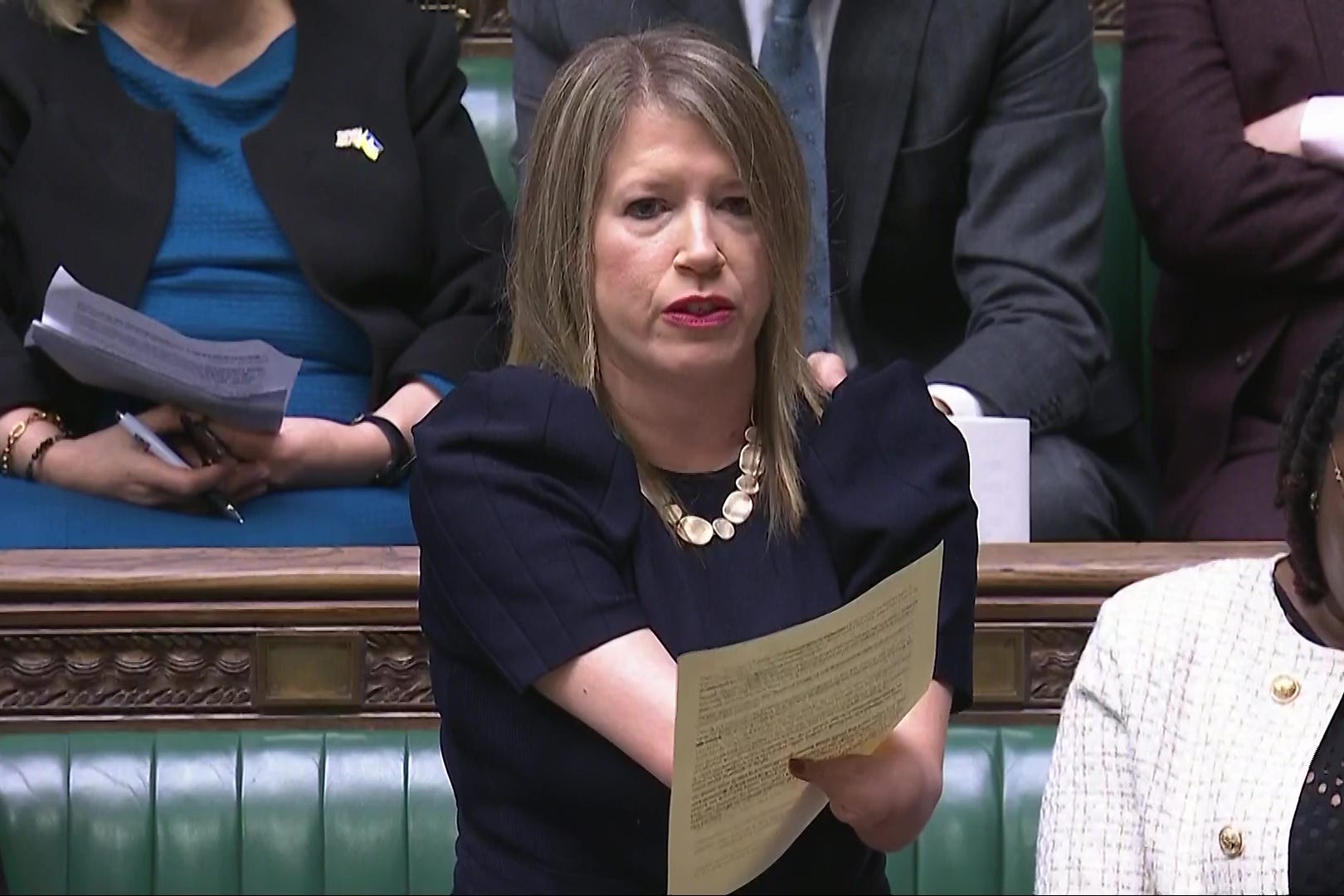 Labour MP Marie Tidball votes against the bill on Tuesday